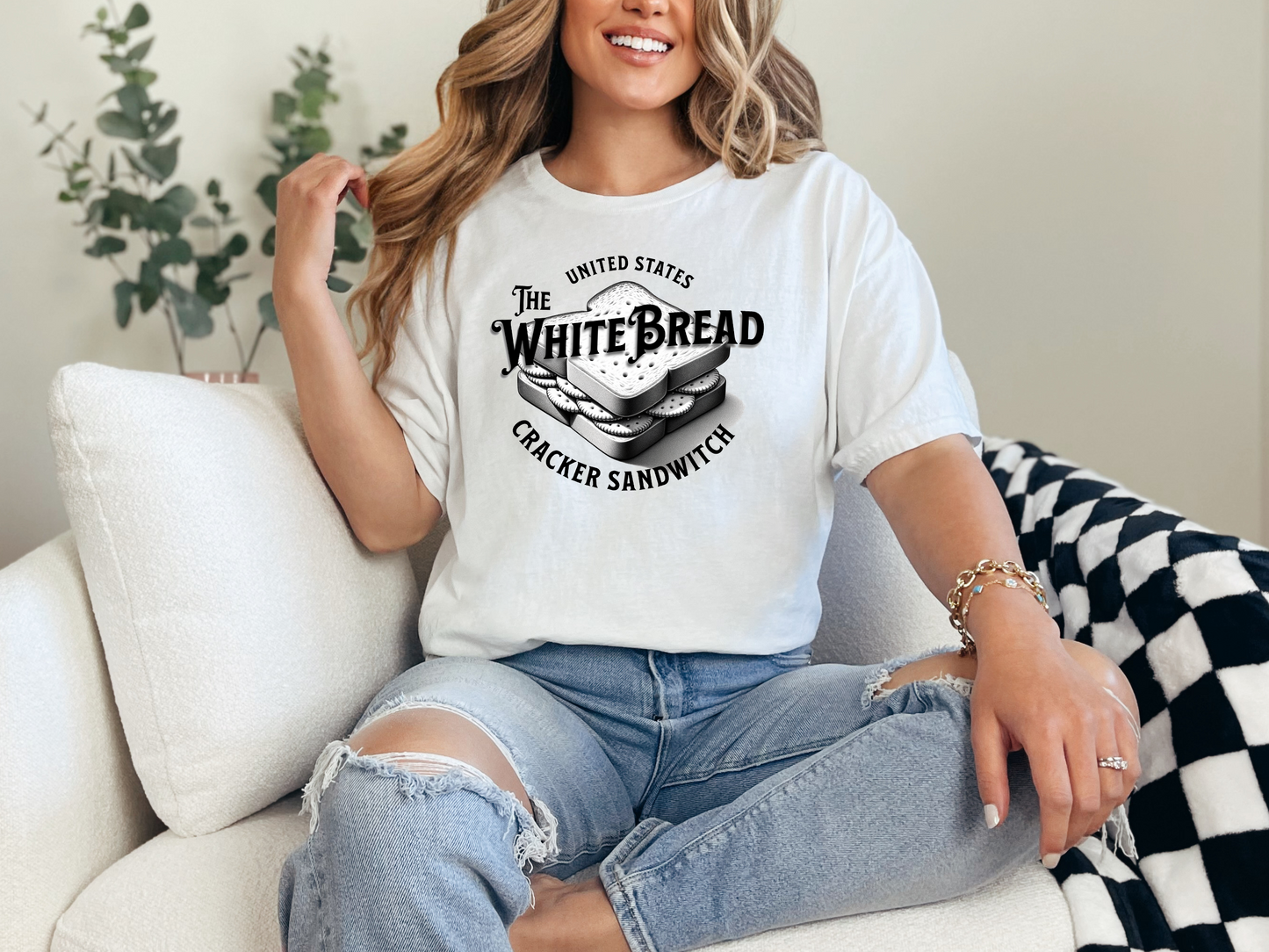 White Bread Cracker Sandwich: Self-Deprecating Satire Tee