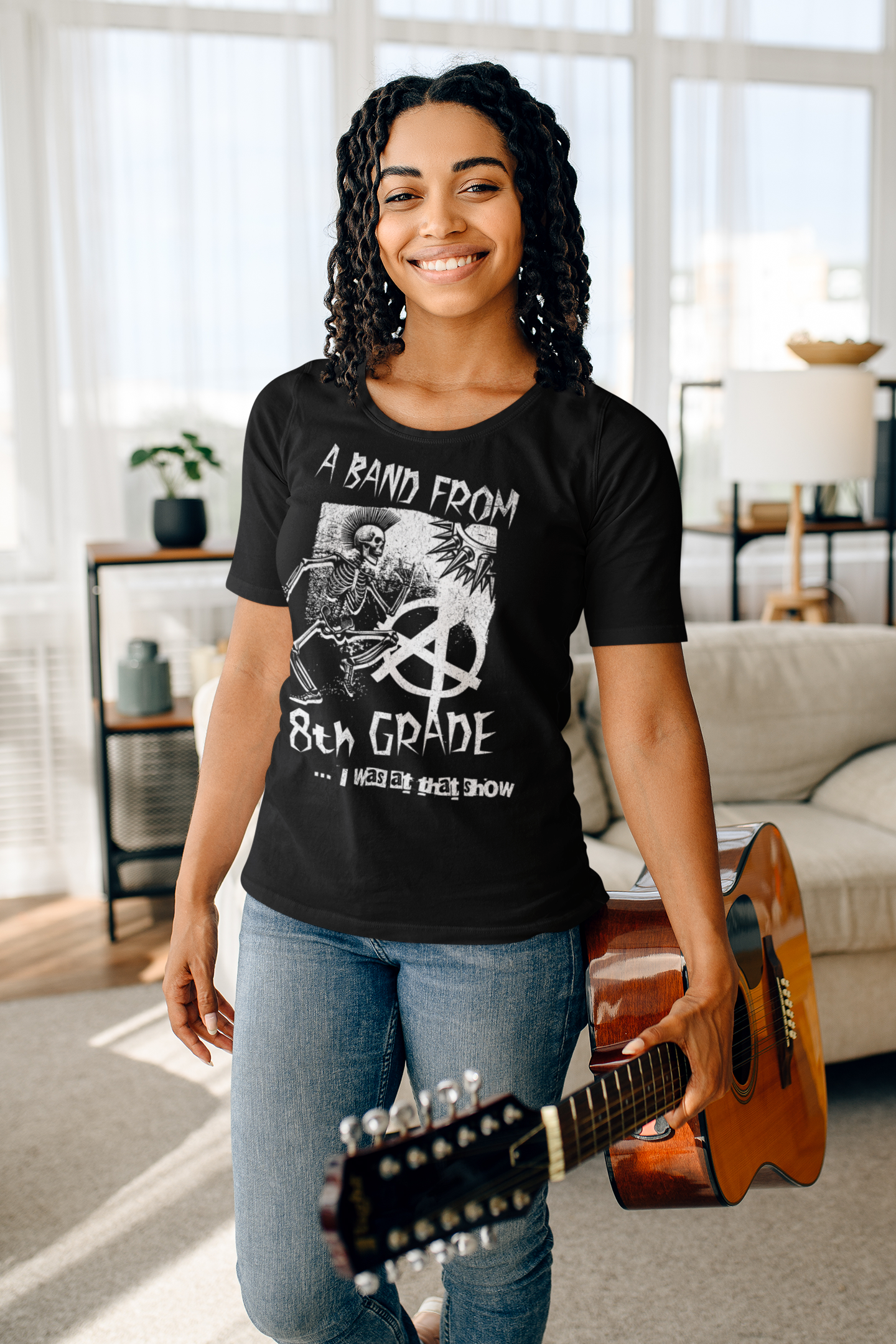 Eighth Grade Punk Rock Funny Unisex Cotton Tee, Music Legacy