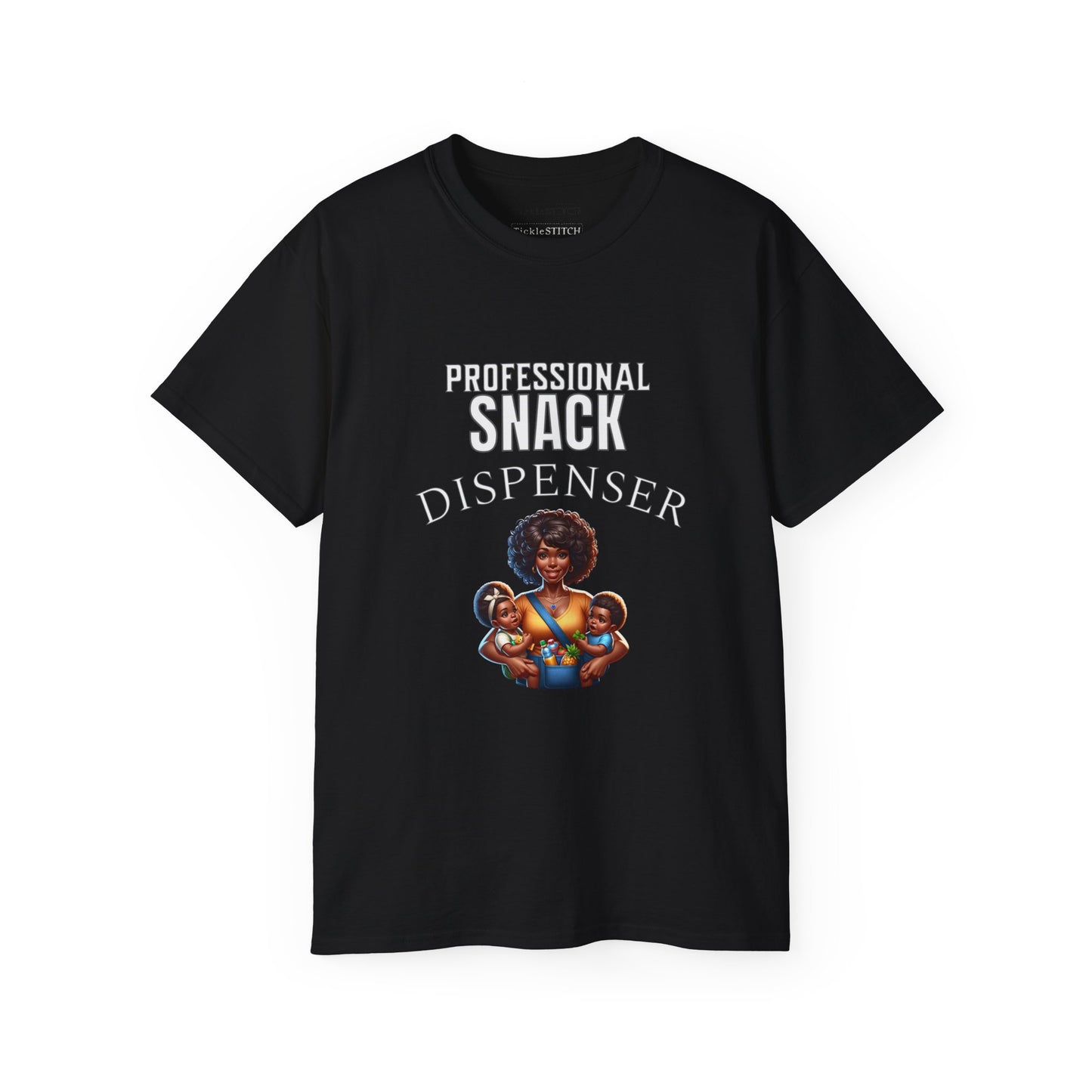 Professional Snack Dispenser Mother Women's Adult Funny Shirt T-Shirt Silly Mom Joke Darker Skin