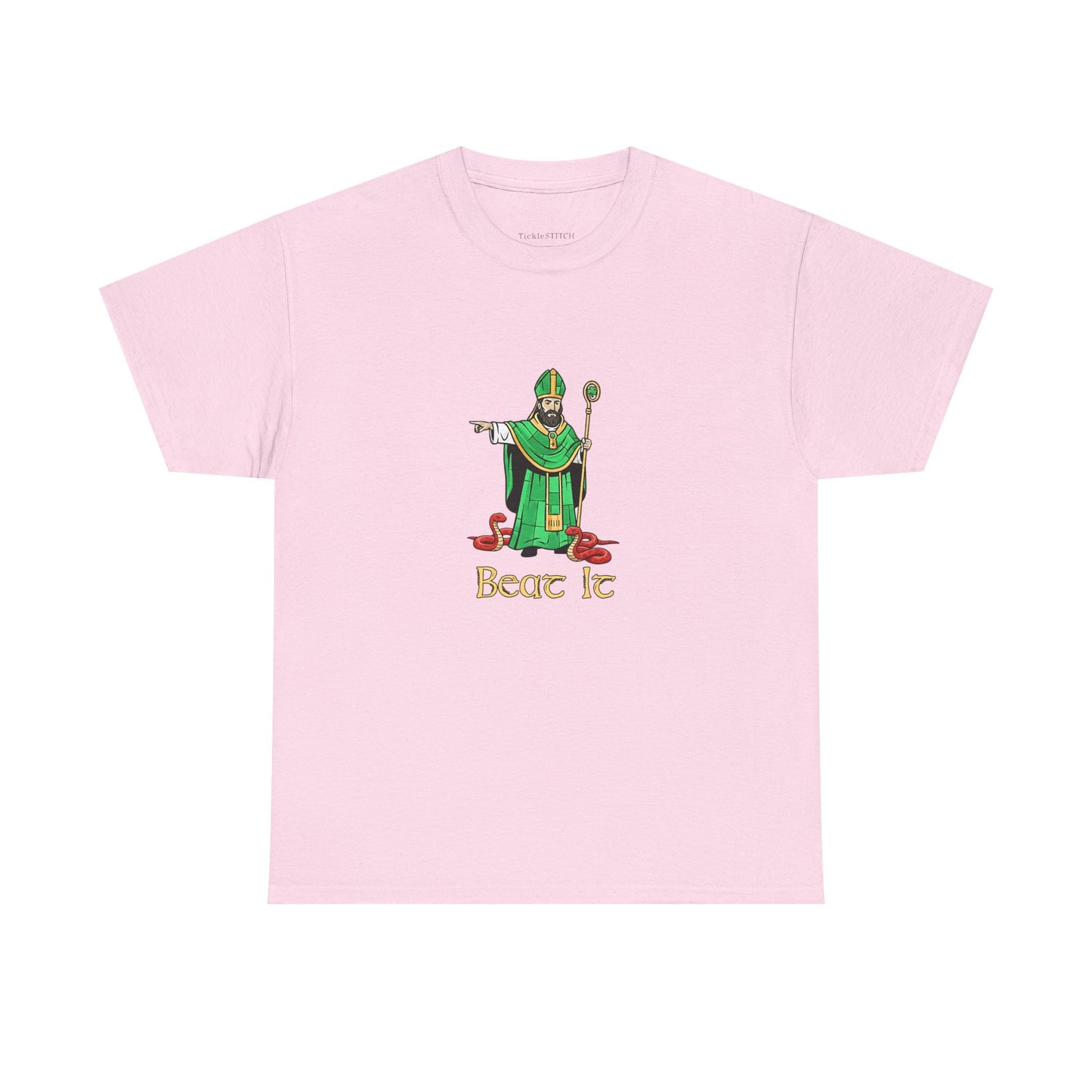St. Patrick Snake Banisher Hand-Drawn Colored Pencil Irish Tee