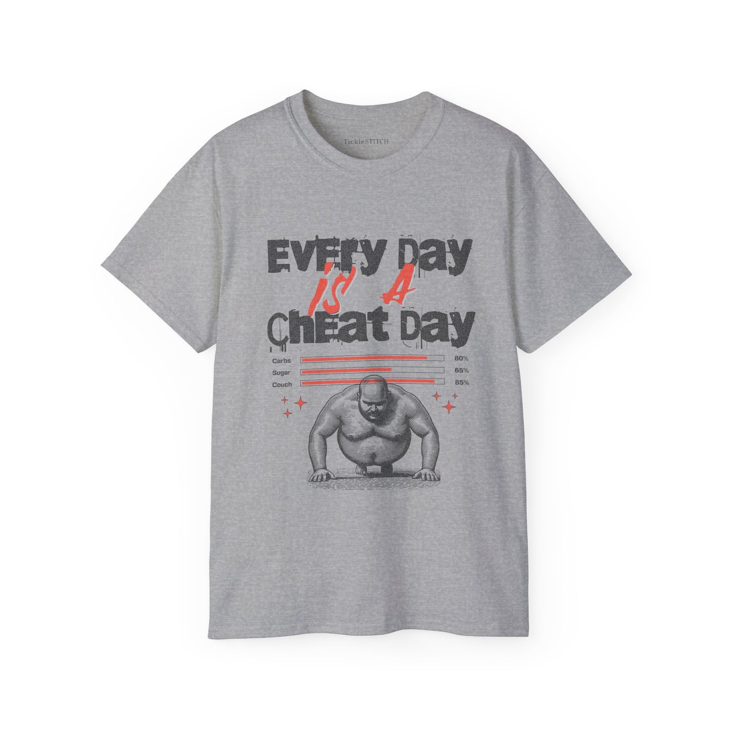 Every Day Is A Cheat Day, Workout Shirts for Men, Gym Rat Muscle Shirt