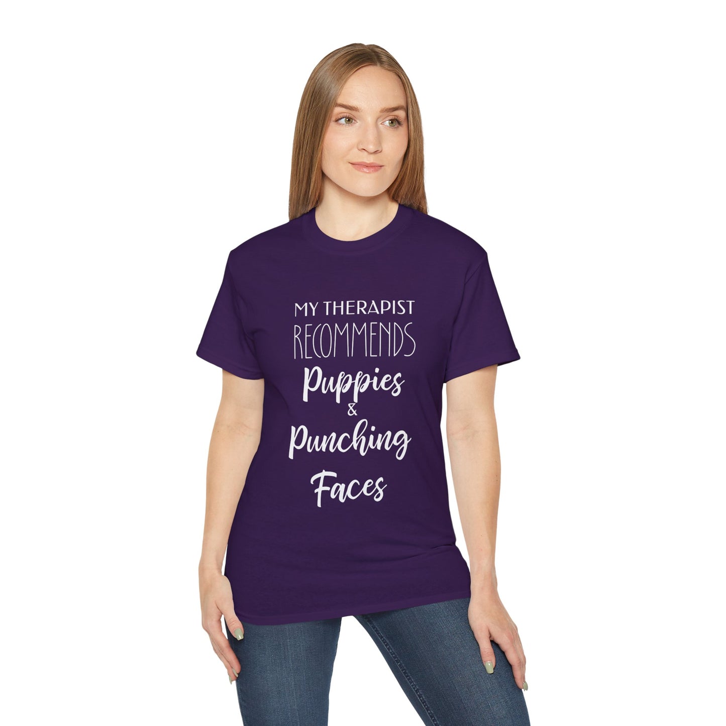 My Therapist Recommends Puppies and Punching Faces, Dog Pride Shirt