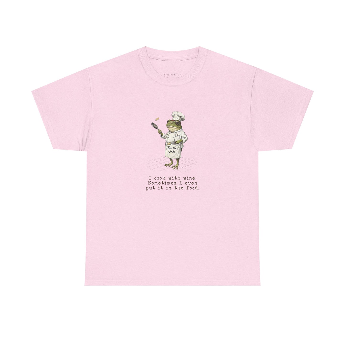 Propeller Hat Chef Frog Wine Lover Tee - Funny Kitchen Humor Gift