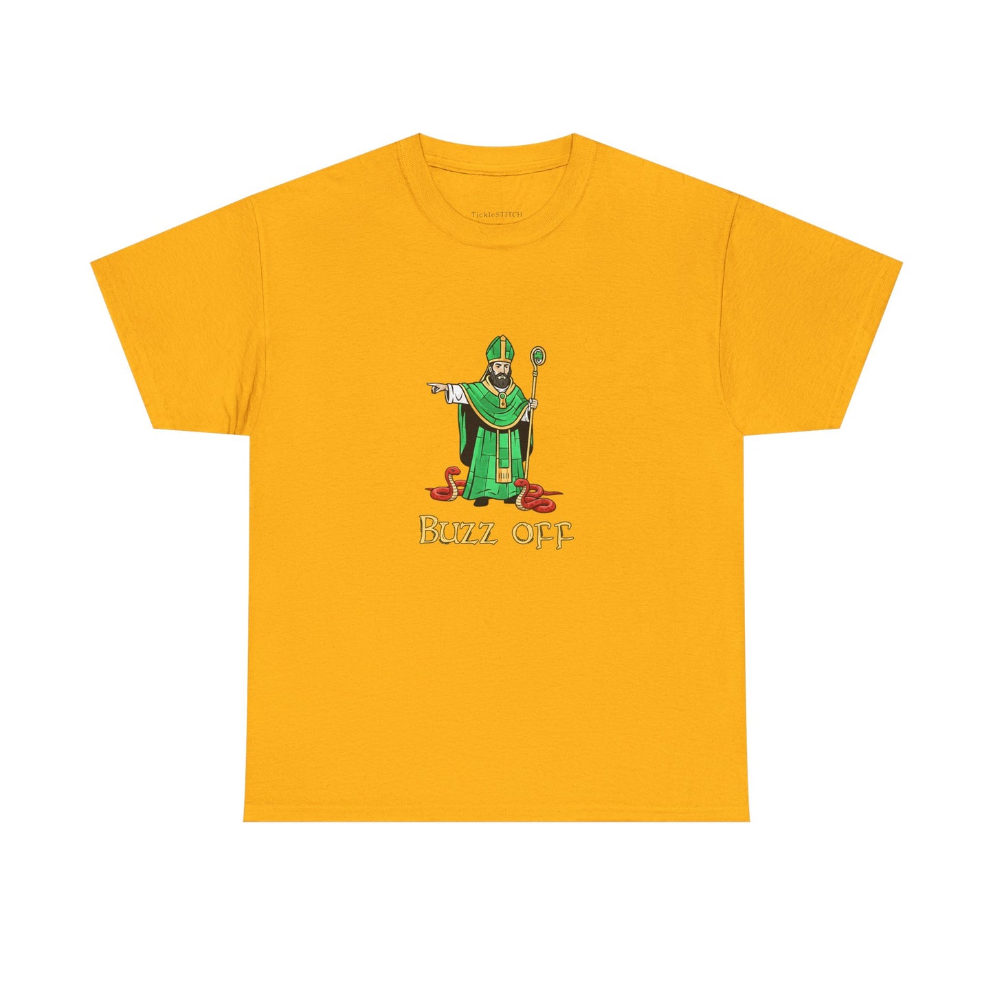 St. Patrick Snake Banisher Hand-Drawn Sketch St. Patrick's Day T-Shirt