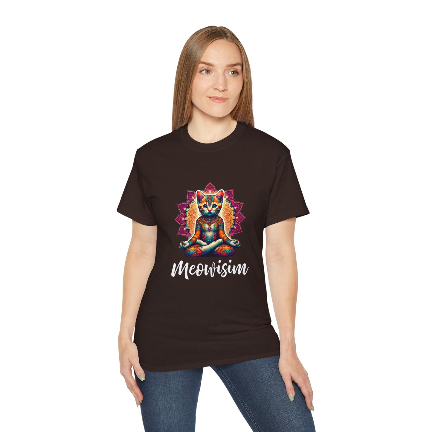 Purr Meowisim Kitty Cat Aura Cotton Unisex Funny T-Shirt