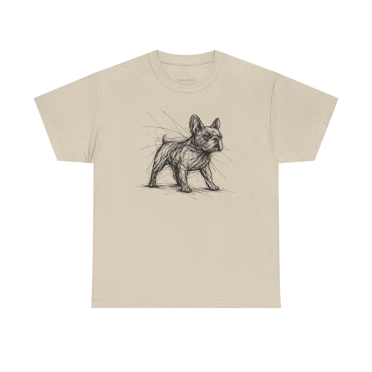 Minimalist French Bulldog Sketch Art T-Shirt - Frenchie Lover Gift