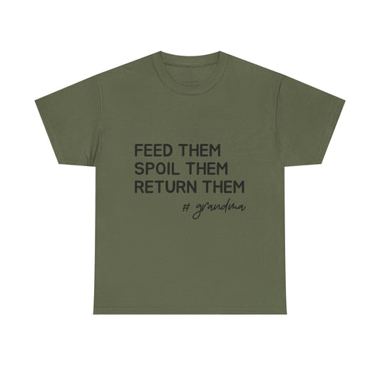 Funny Grandma Shirt: Feed Them, Spoil Them, Return Them, #Grandma
