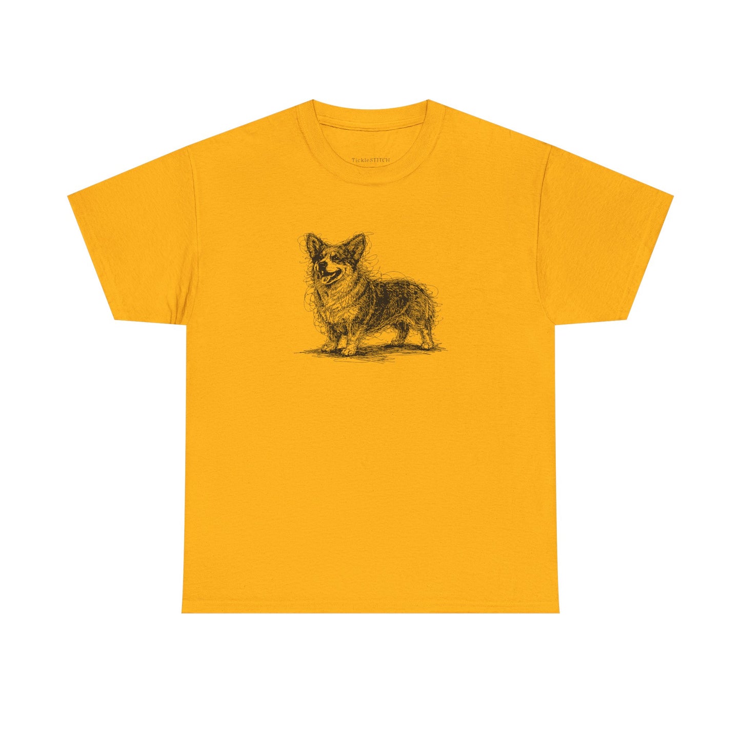 Pembroke Welsh Corgi Sketch Art Tee Loaf Dog Short Legs Gift