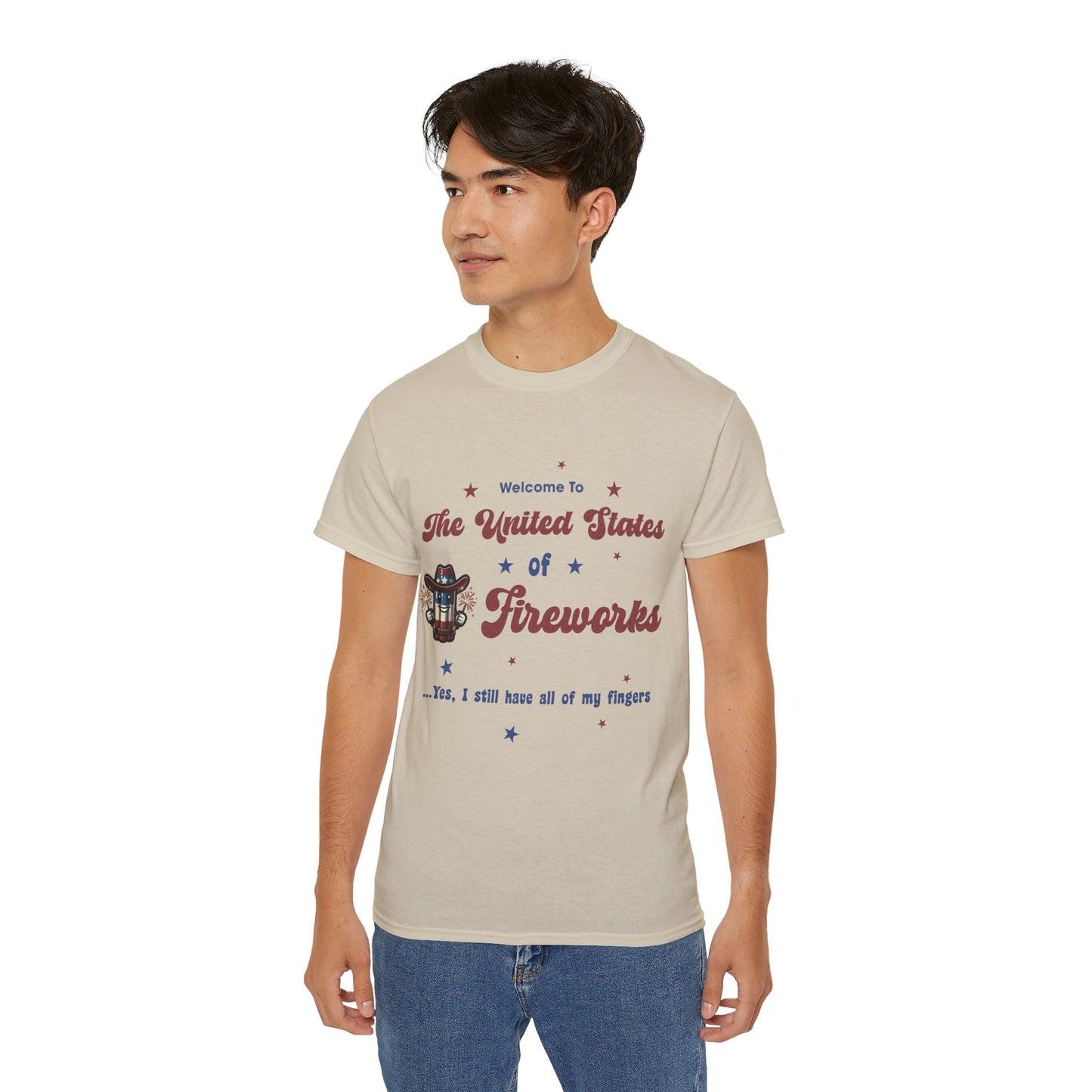 United States of Fireworks Cotton Unisex Funny T-Shirt