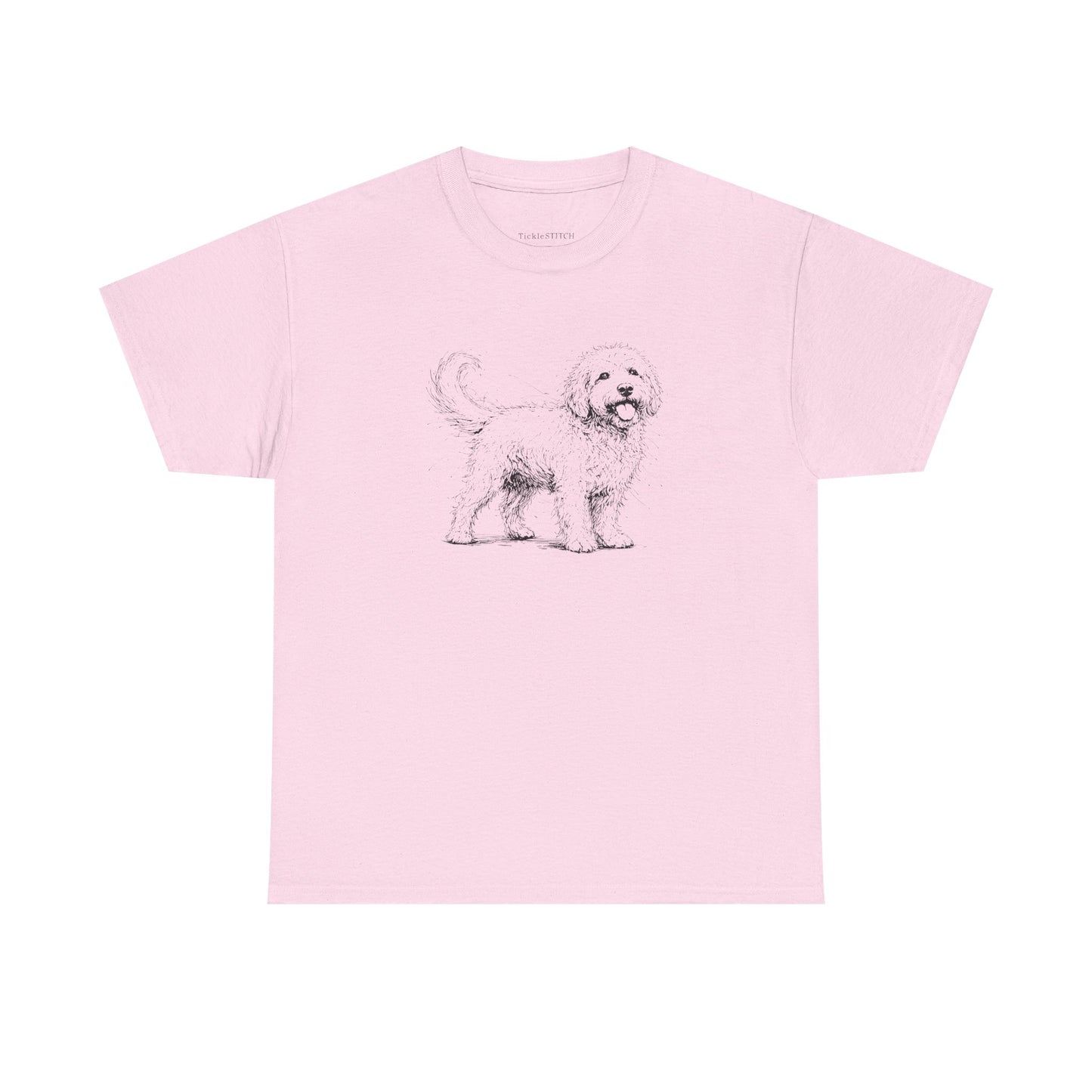 Goldendoodle Sketch Art Tee - Curly Hair Dog Lover Gift Shirt
