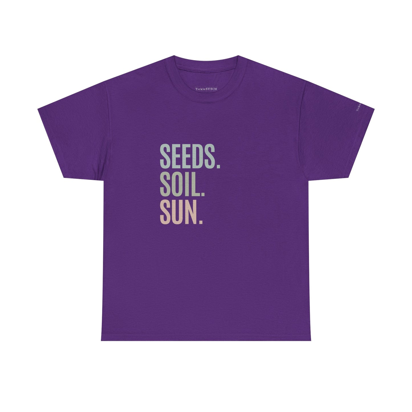 Seeds. Soil. Sun. Gardening Trinity Plant Lover Green Thumb T-Shirt