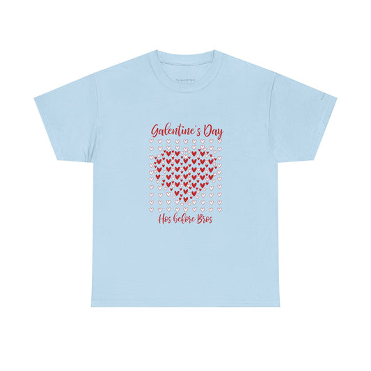 Galentine's Day Hos Before Bros Heart Mosaic Anti-Valentine Tee