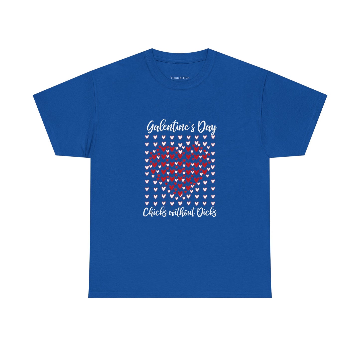 Anti-Valentine Galentine's Day Chicks Without Dicks Heart Mosaic Shirt