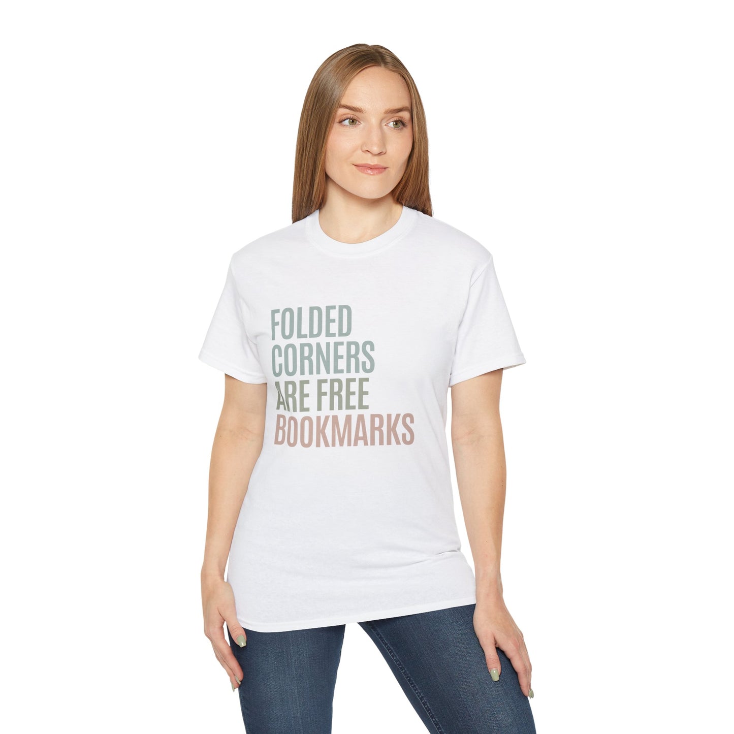 Folded Corners Are Free Bookmarks Cotton Unisex Funny T-Shirt