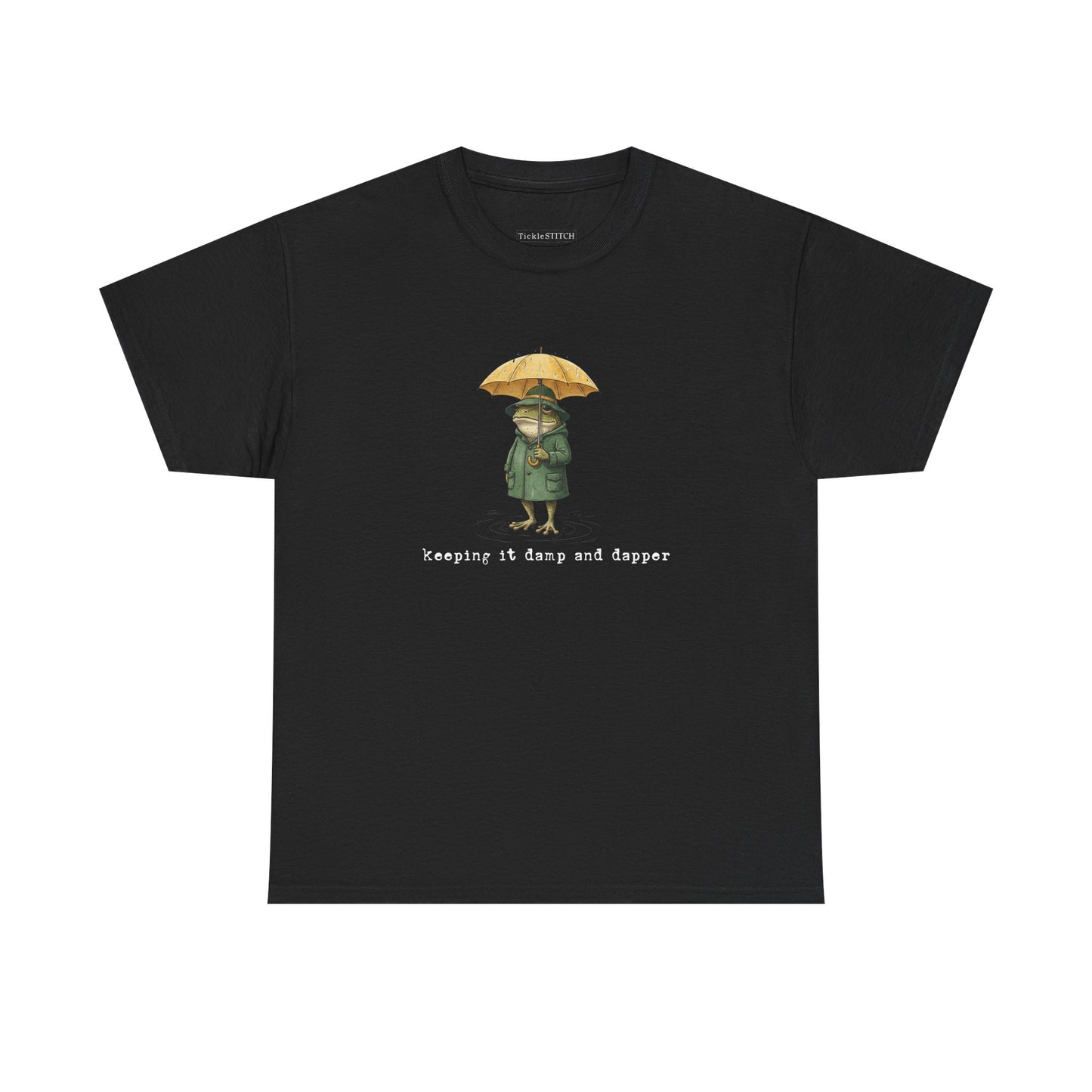 Keeping It Damp And Dapper Dapper Frog Rainy Day Style T-Shirt