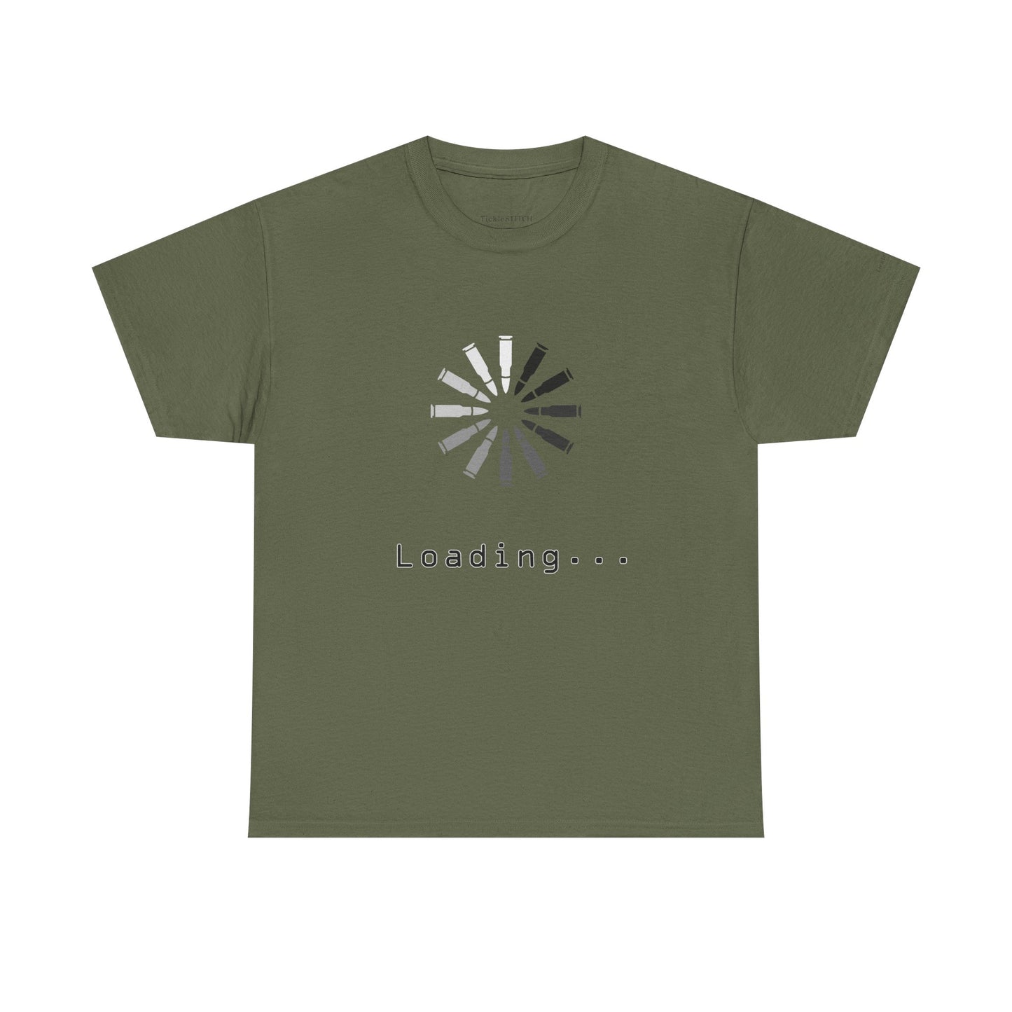 Loading Bullets Icon Tee - Gun Enthusiast Ammo Humor Tech Gaming Shirt