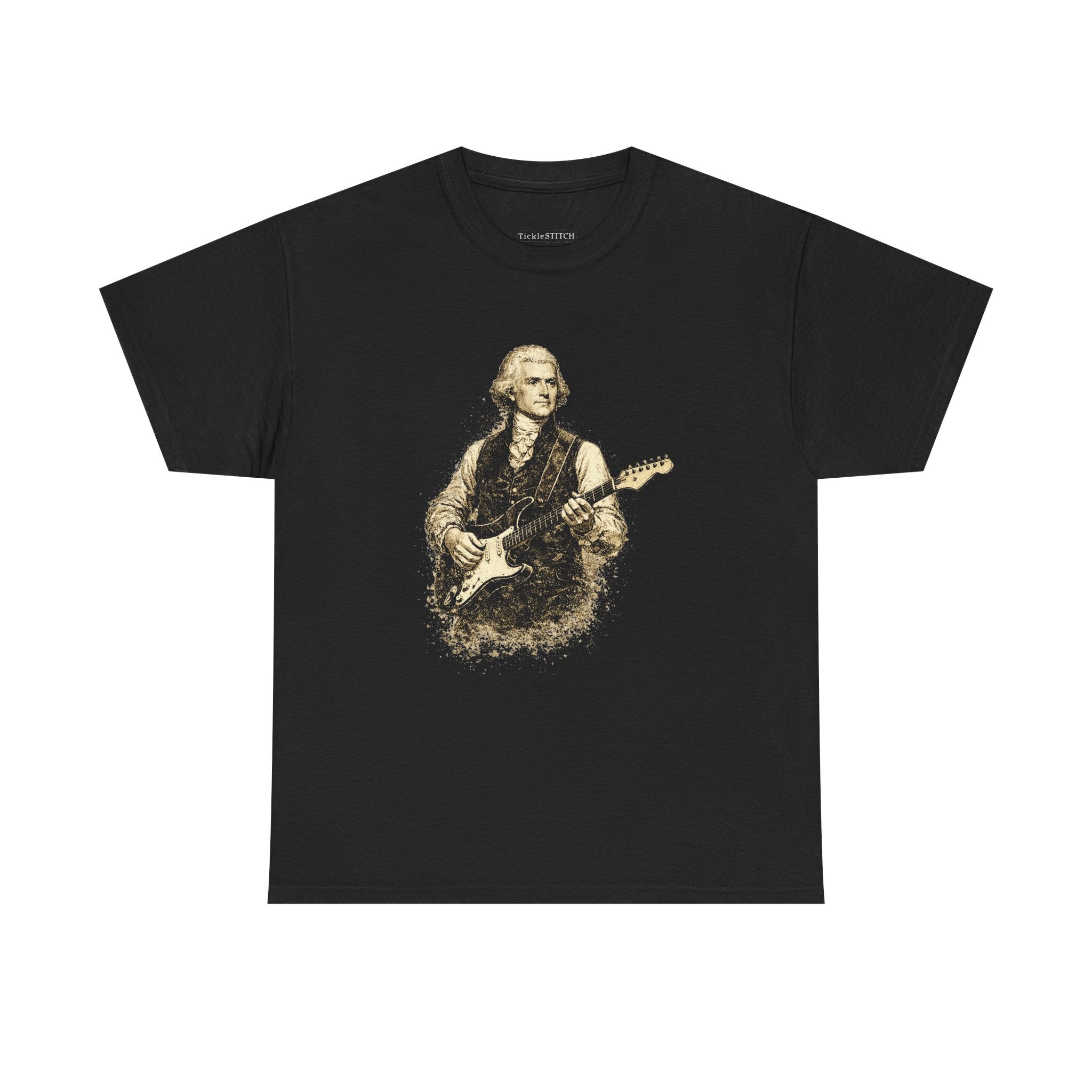 Thomas Jefferson Electric Guitar Vintage Portrait Retro Art Tee