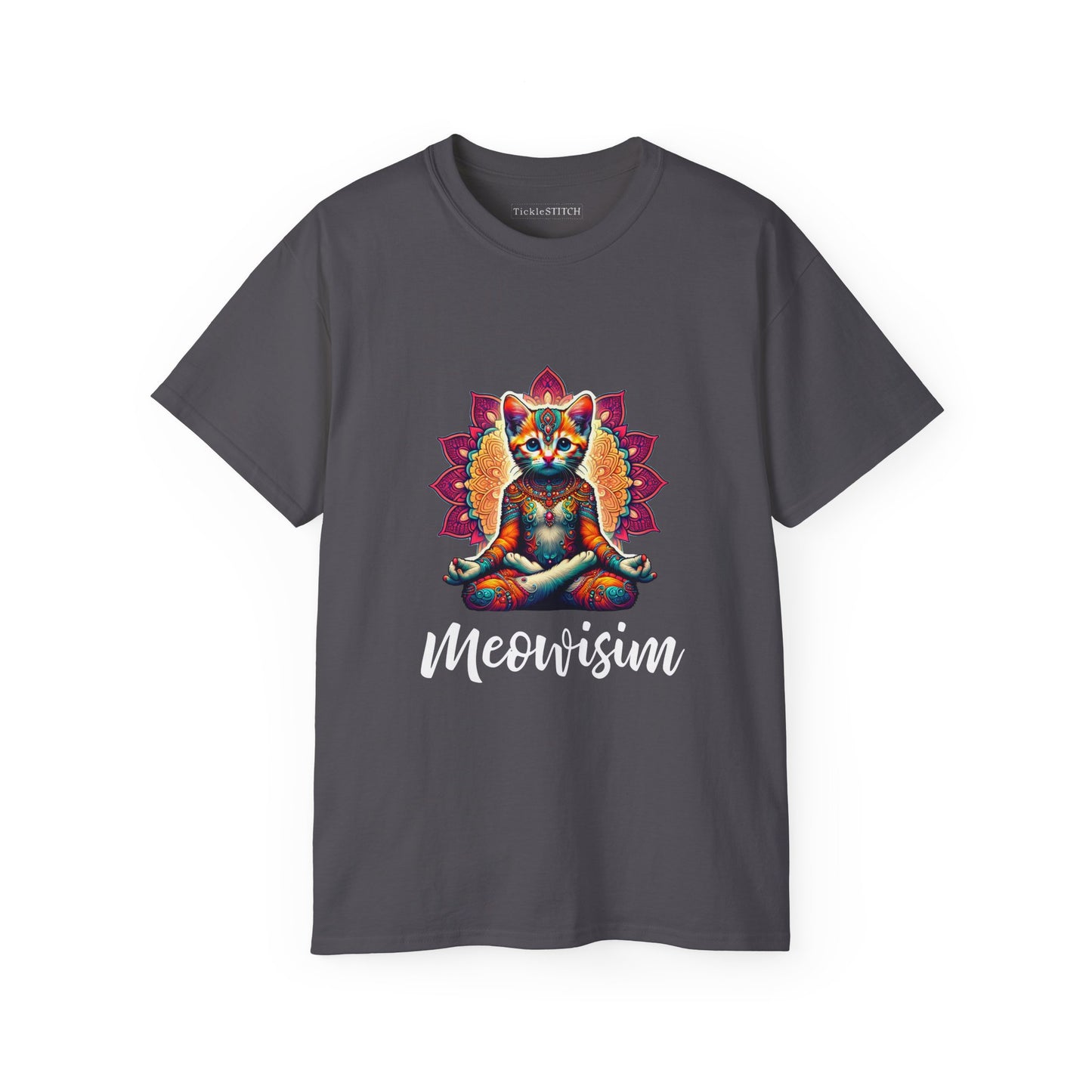 Purr Meowisim Kitty Cat Aura Tee – Mystical Feline Spiritual Humor