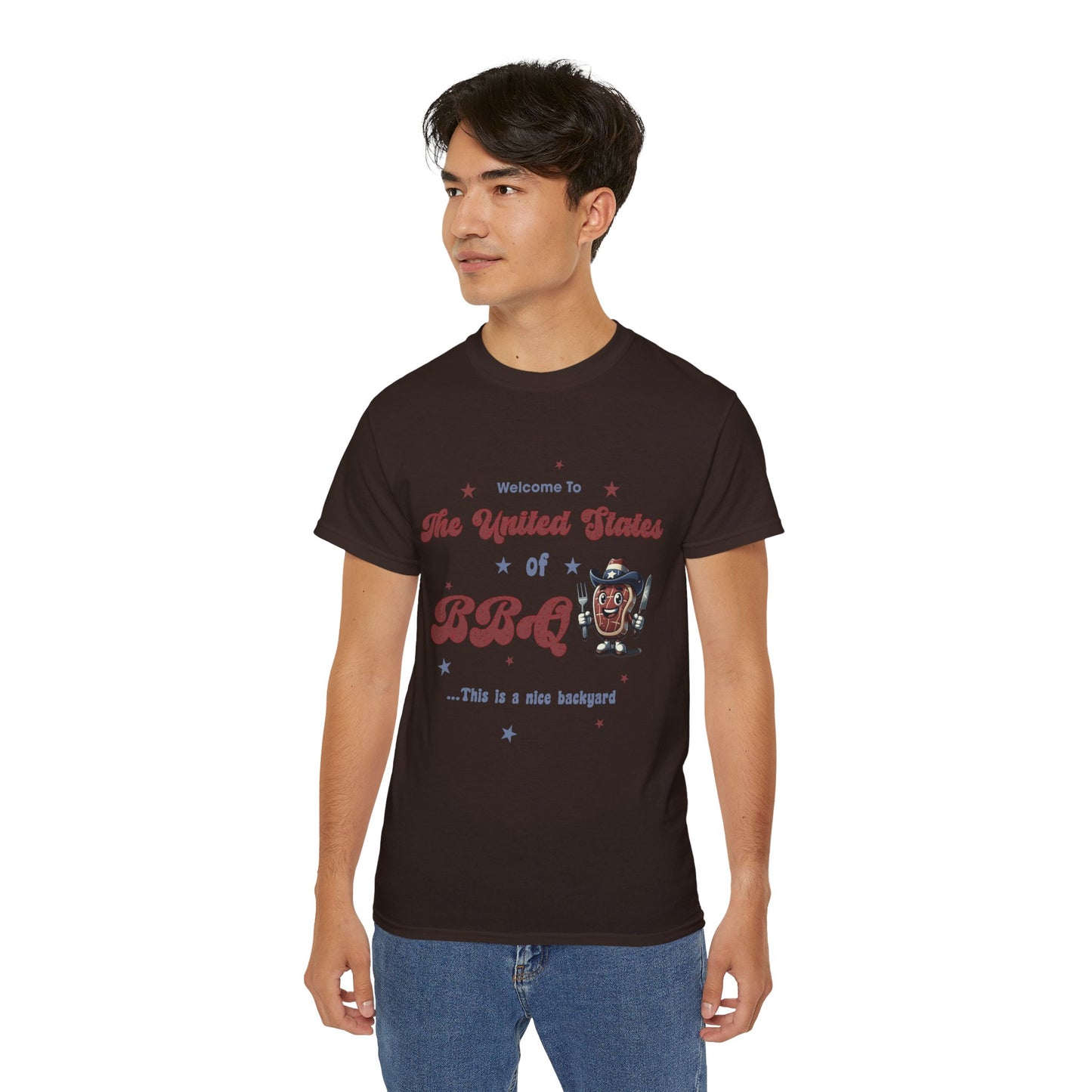 United States of BBQ Cotton Unisex Funny T-Shirt