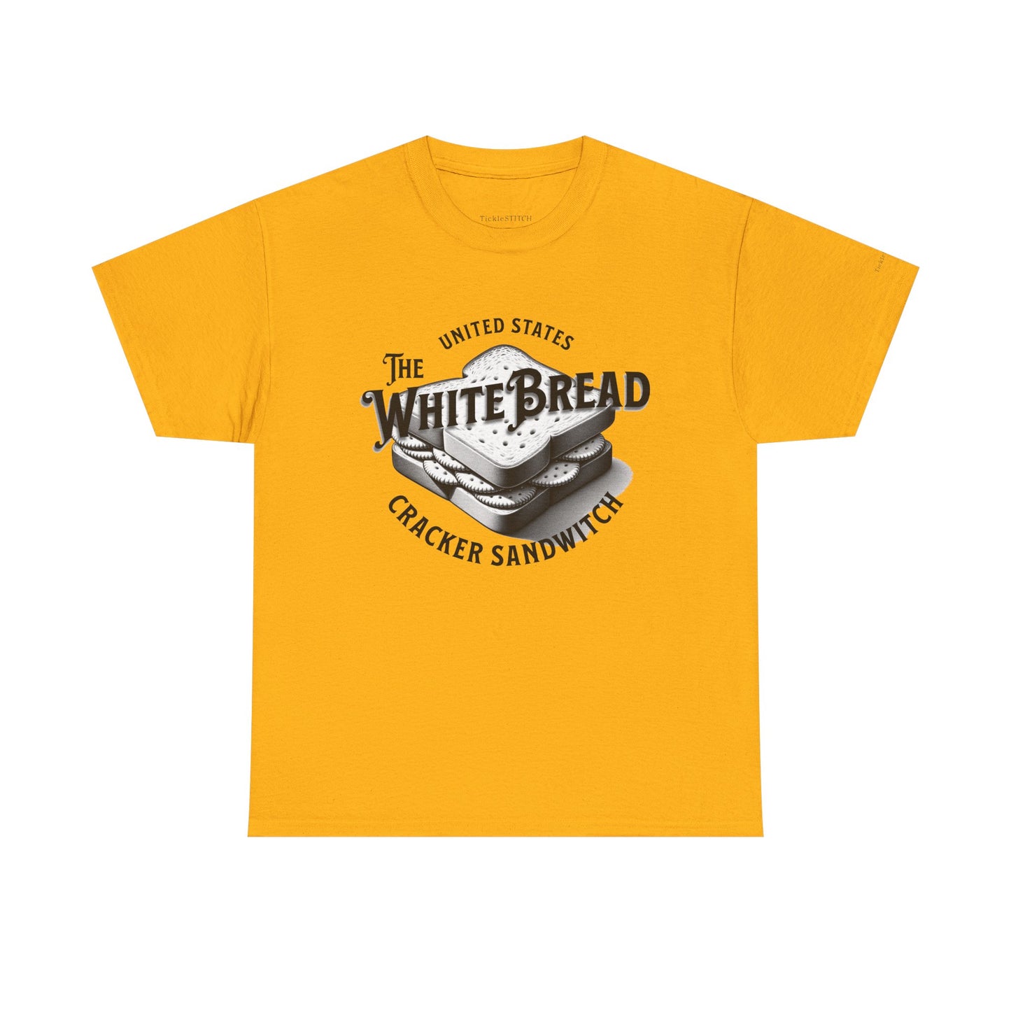 White Bread Cracker Sandwich T-Shirt - Self-Aware Racial Humor Tee