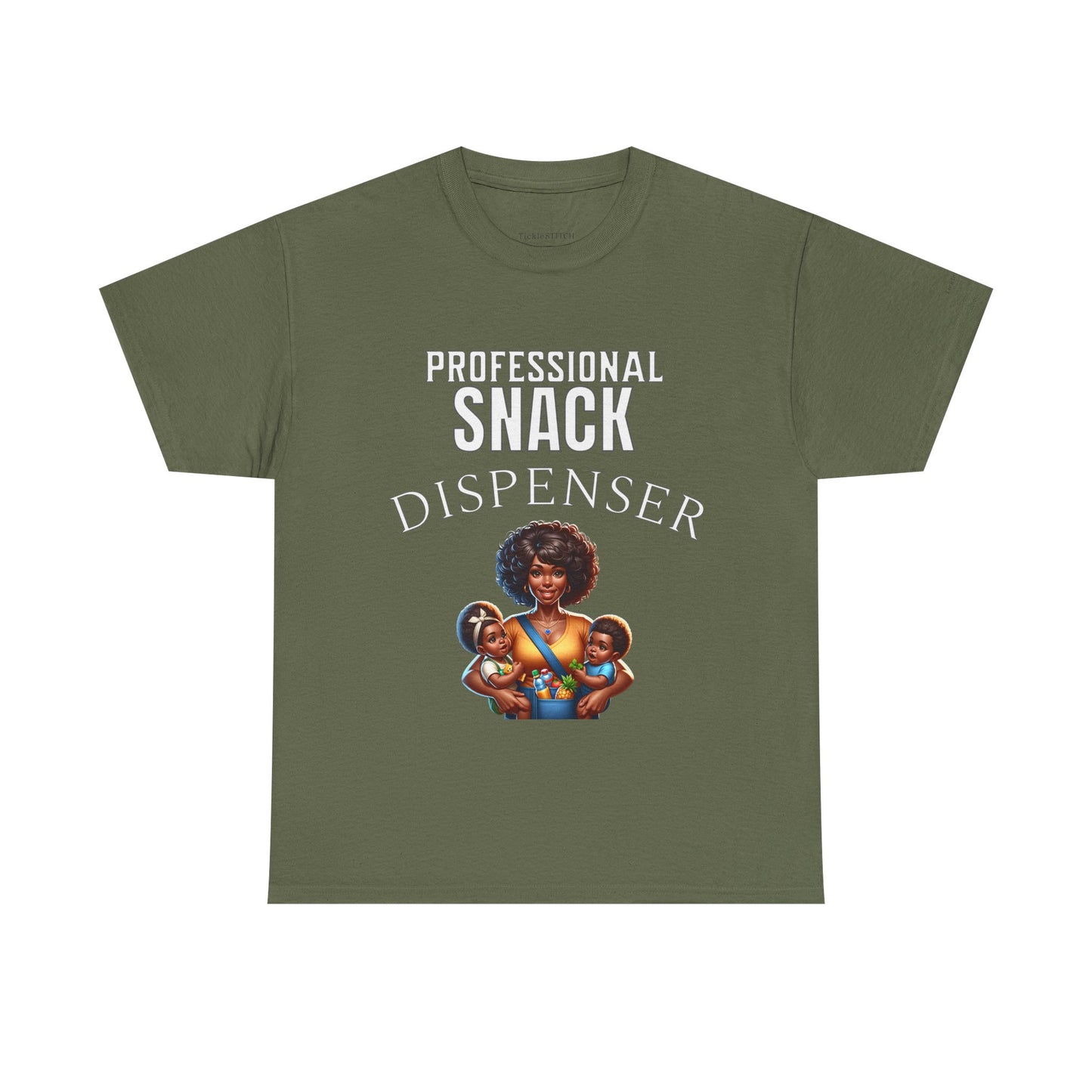 Black Mom Humor Professional Snack Dispenser Funny Mama T-Shirt Gift