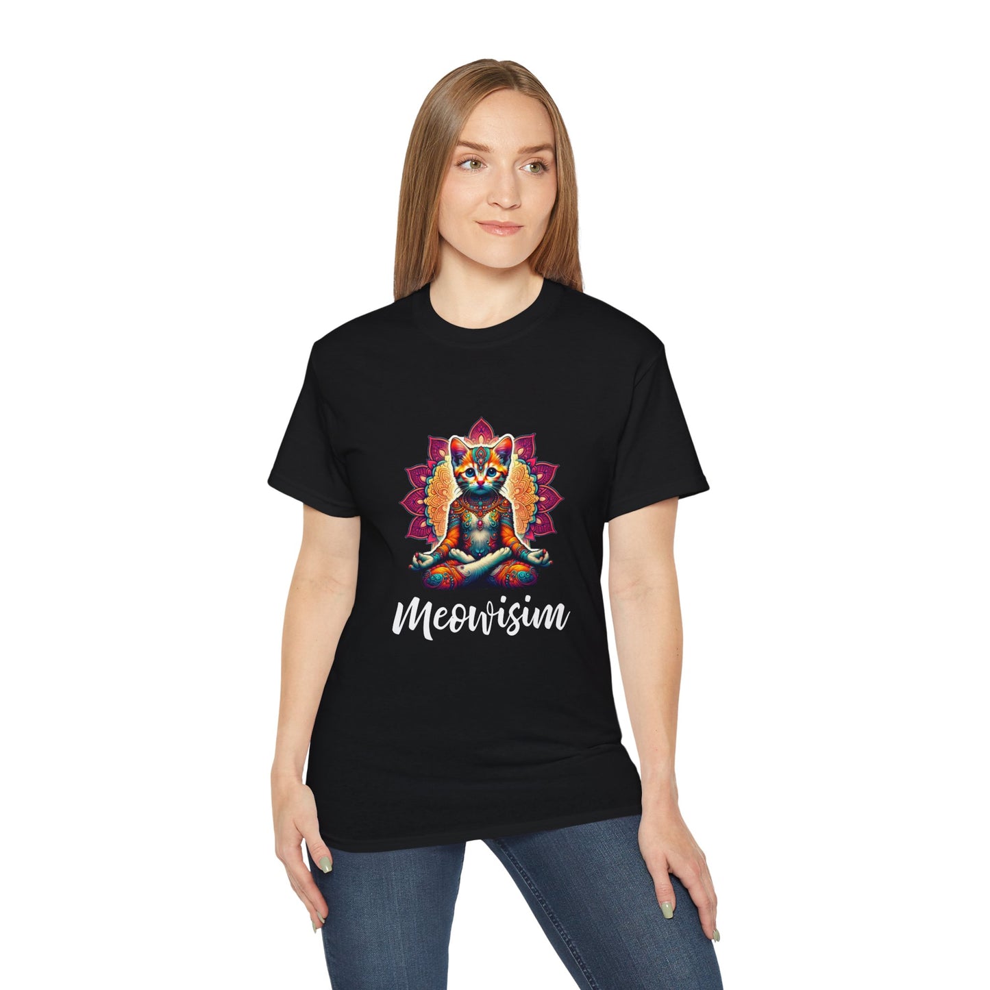 Purr Meowisim Kitty Cat Aura Cotton Unisex Funny T-Shirt