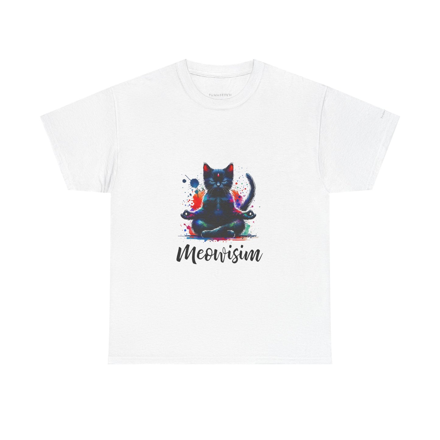 Purr Meowisim Black Colorful Kitty Cat Rainbow Humor Feline Apparel