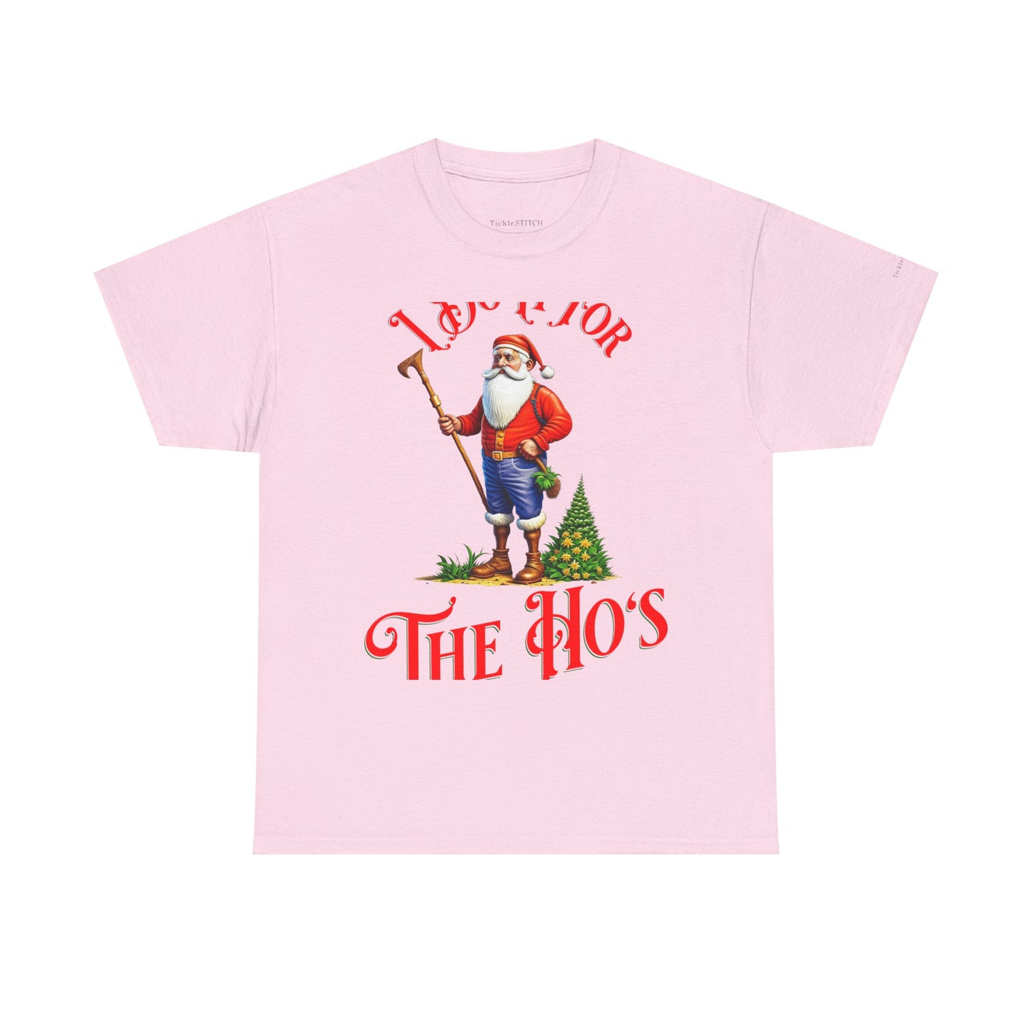 "I Do It For The Hos" Christmas Humor Santa Pimp Holiday Party Shirt
