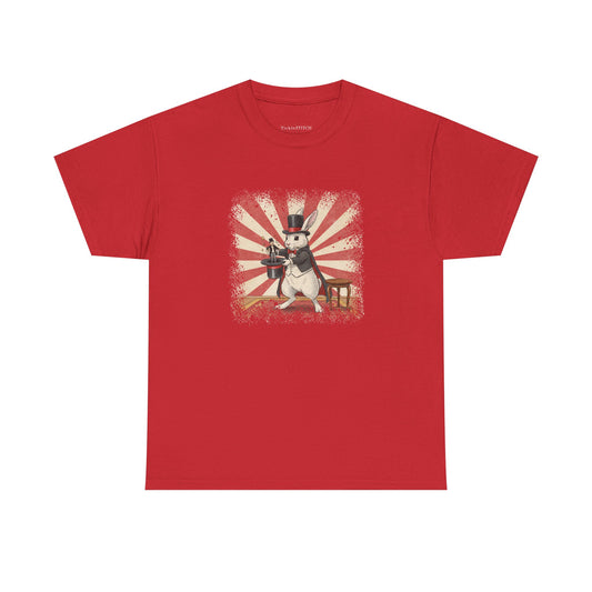 Anthropomorphic Rabbit Magician Pulling Human from Hat Art Tee