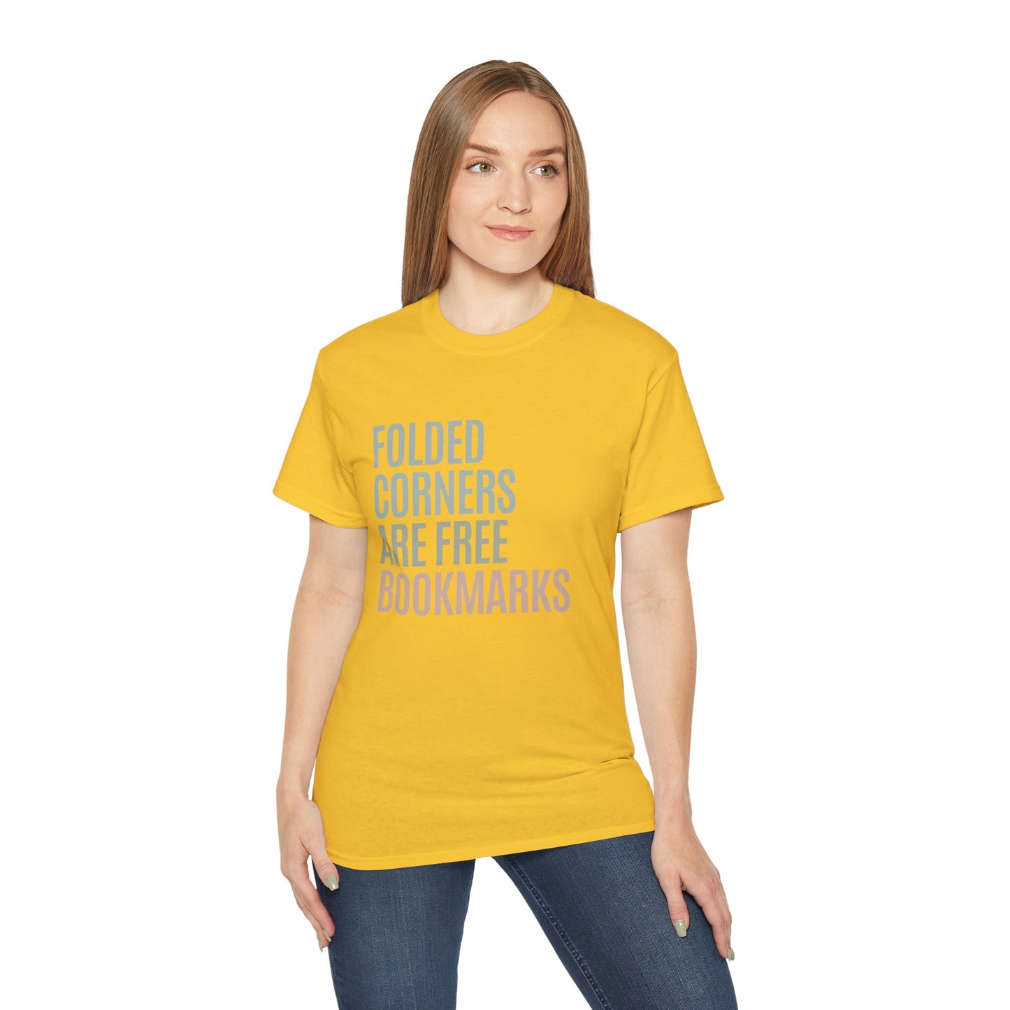 Folded Corners Are Free Bookmarks Cotton Unisex Funny T-Shirt