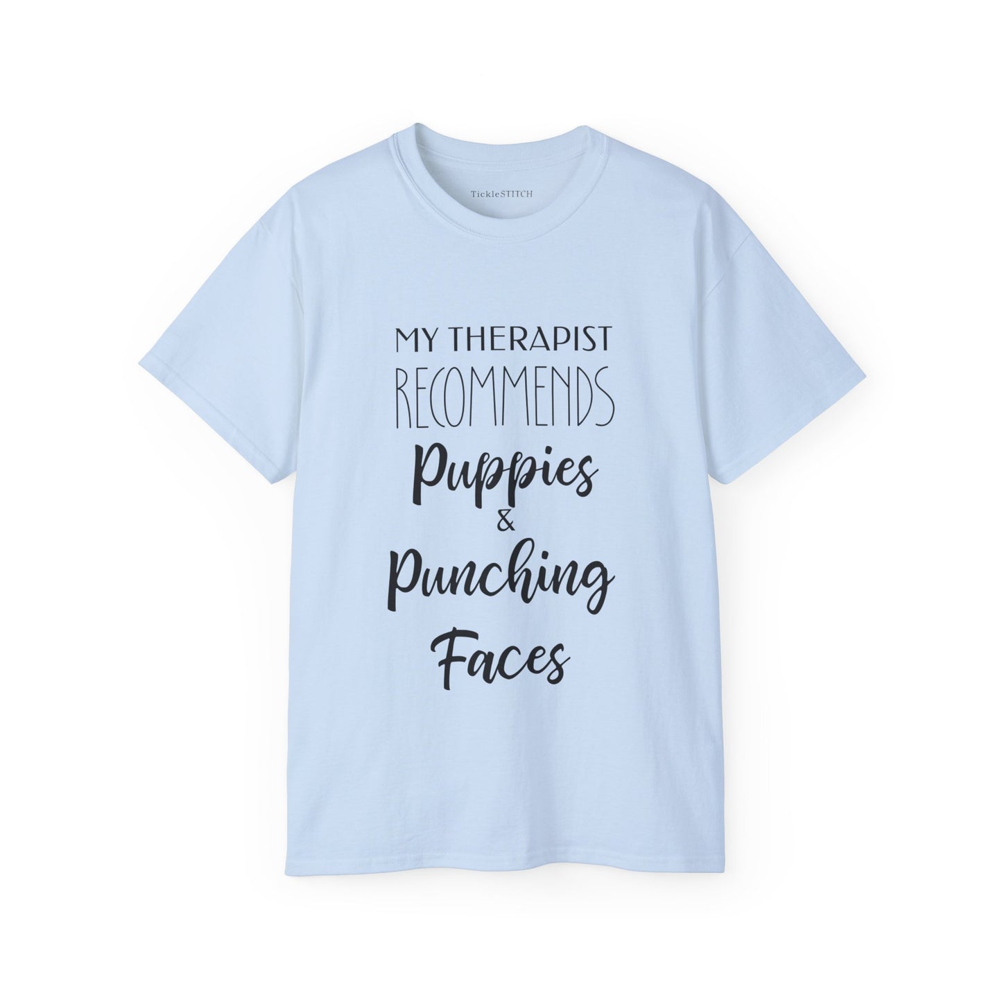 My Therapist Recommends Puppies and Punching Faces, Dog Pride Shirt