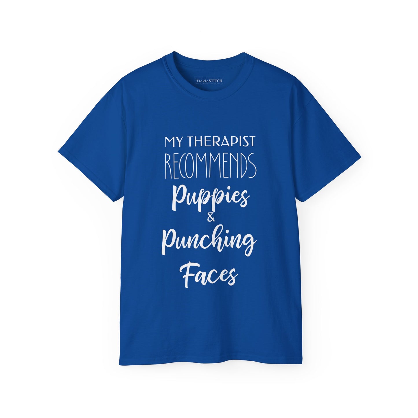 My Therapist Recommends Puppies and Punching Faces, Dog Pride Shirt