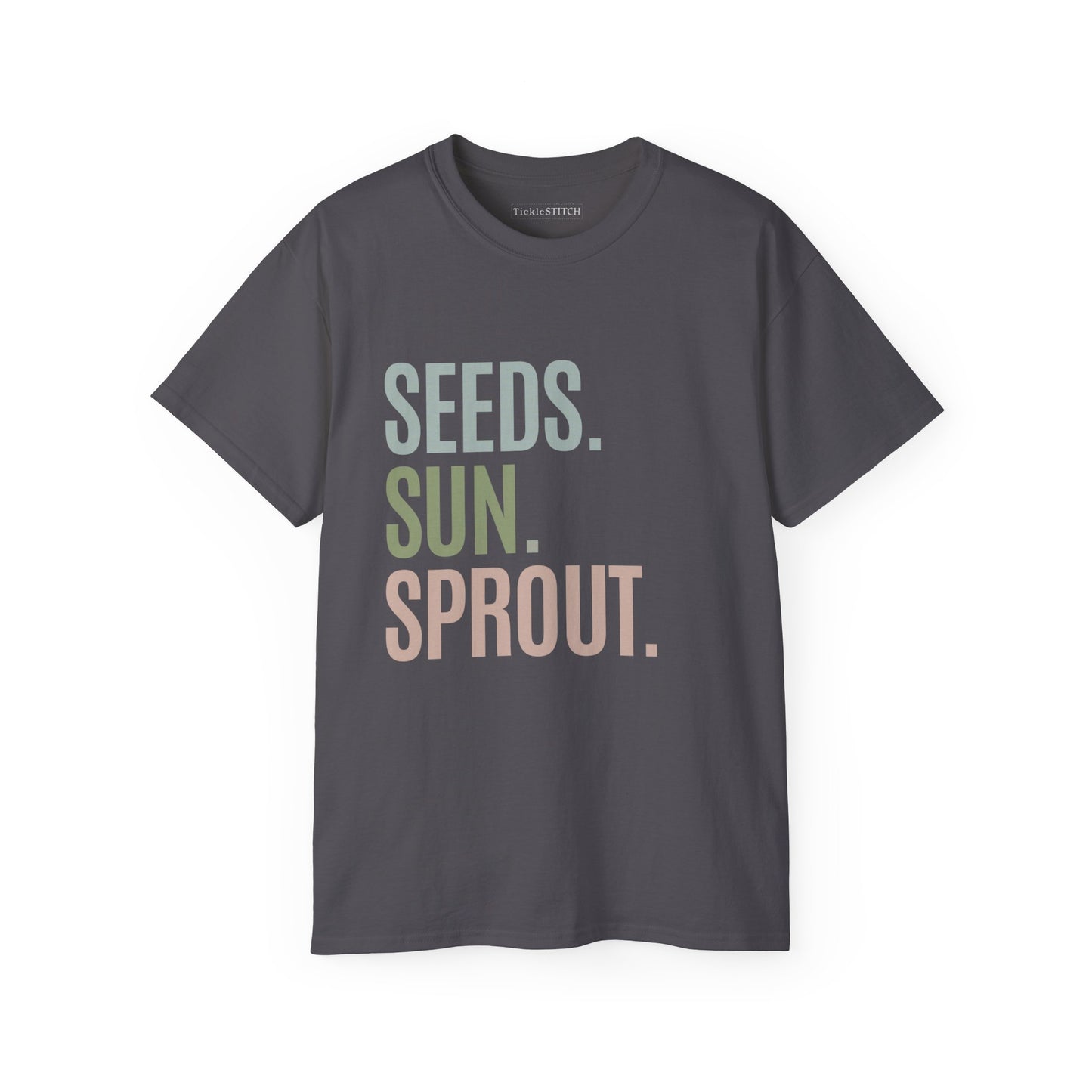 Seeds. Sun. Sprout Cotton Unisex Funny T-Shirt