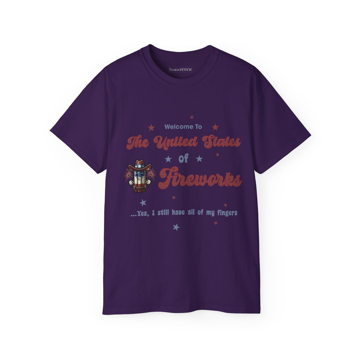 United States of Fireworks Cotton Unisex Funny T-Shirt