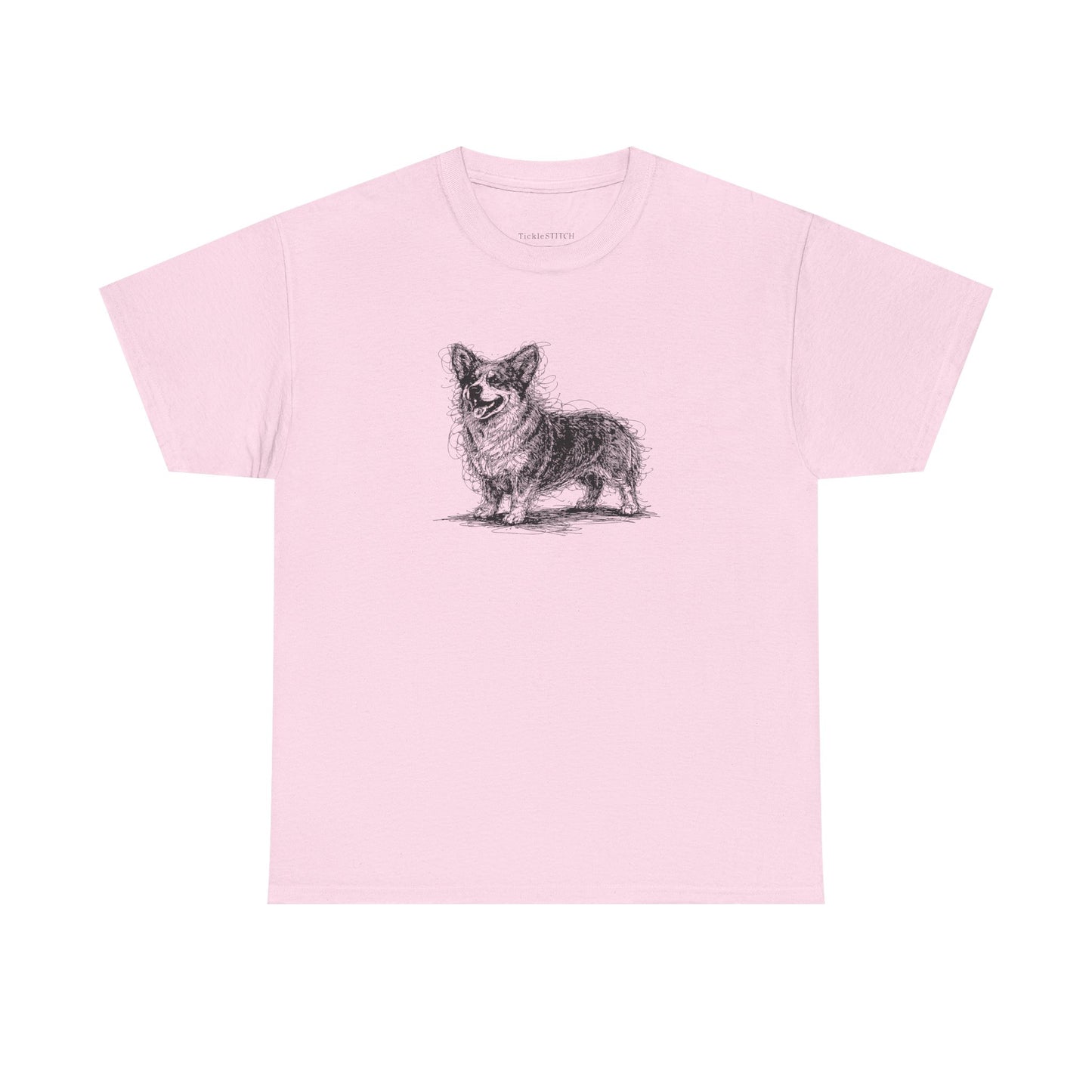 Pembroke Welsh Corgi Sketch Art Tee Loaf Dog Short Legs Gift