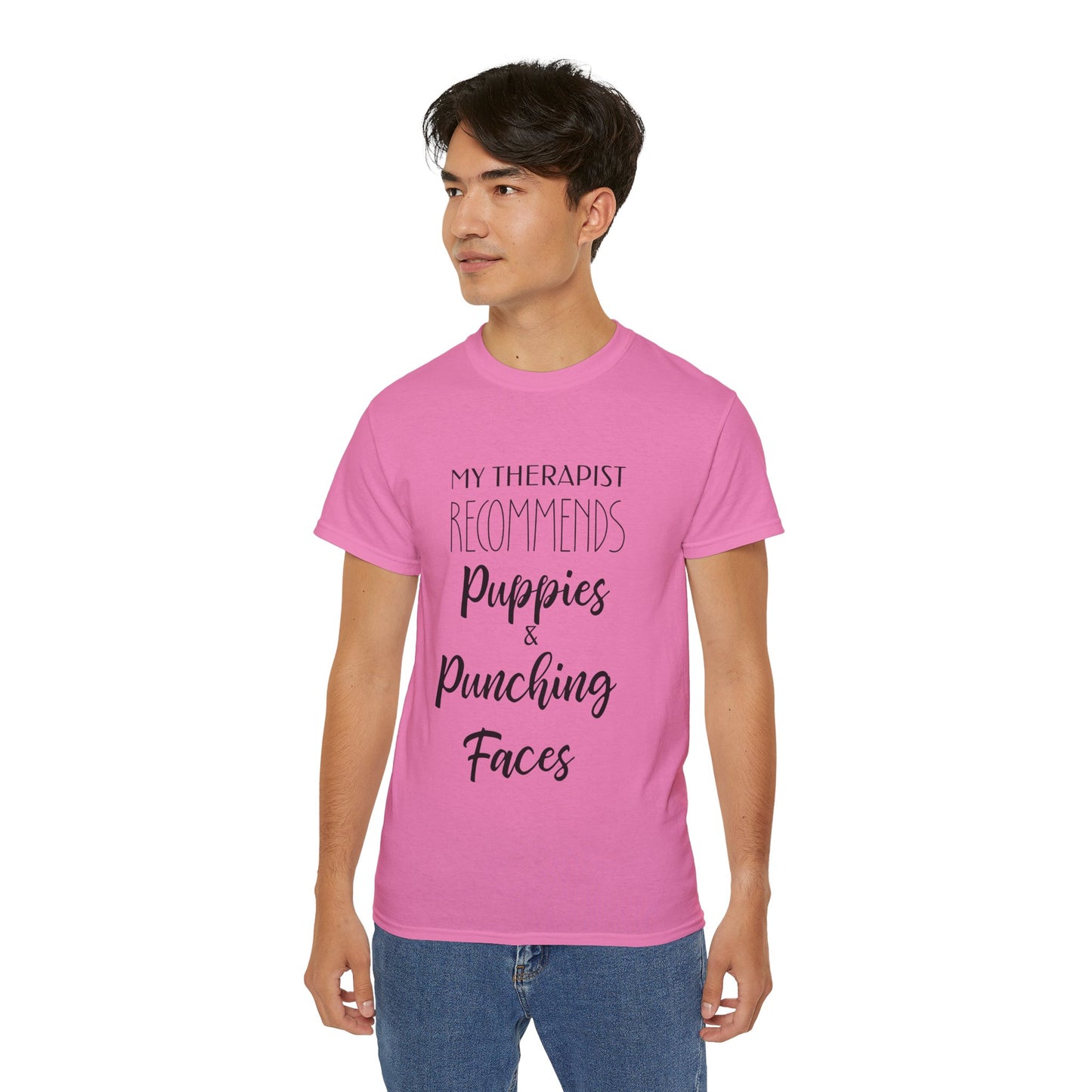 My Therapist Recommends Puppies and Punching Faces, Dog Pride Shirt