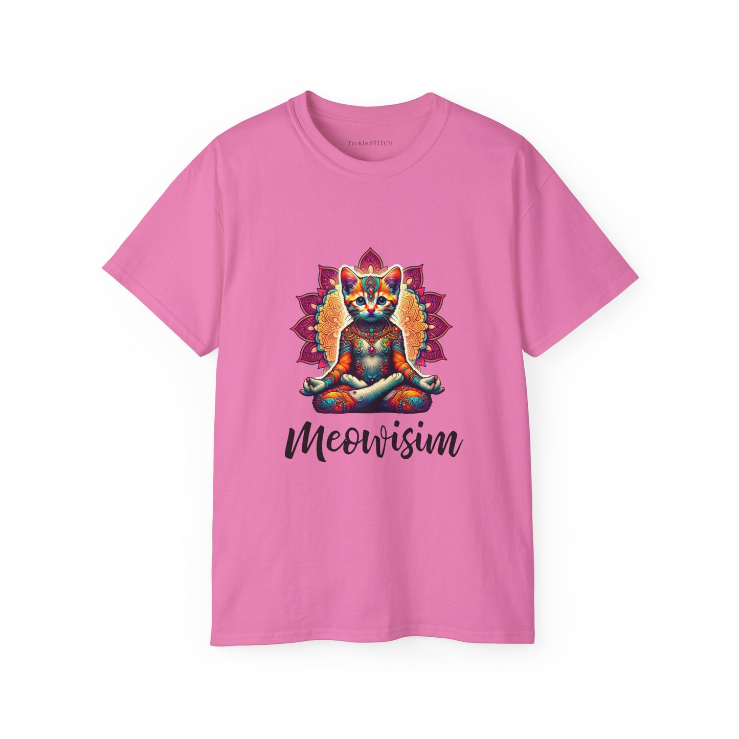 Purr Meowisim Kitty Cat Aura Tee – Mystical Feline Spiritual Humor