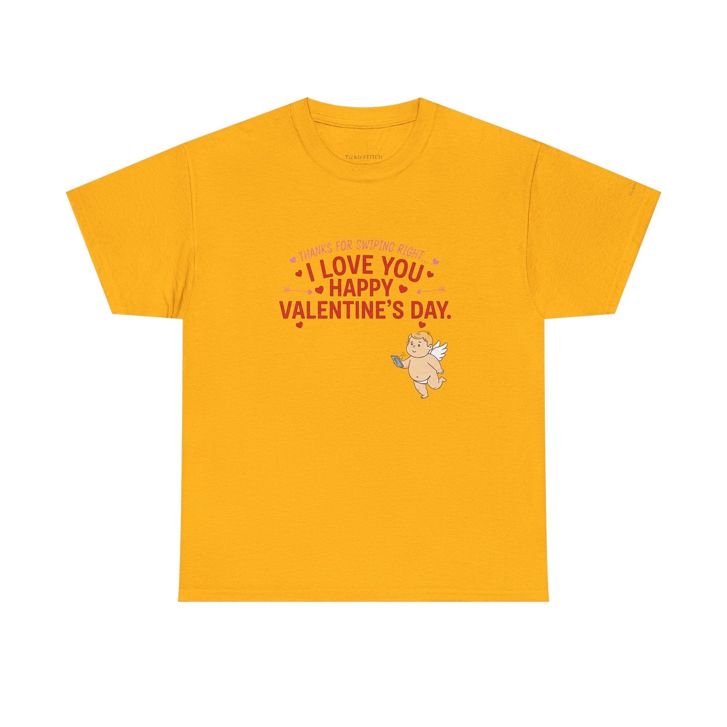 "Thanks For Swiping Right" Funny Valentine's Day Dating App Humor Tee
