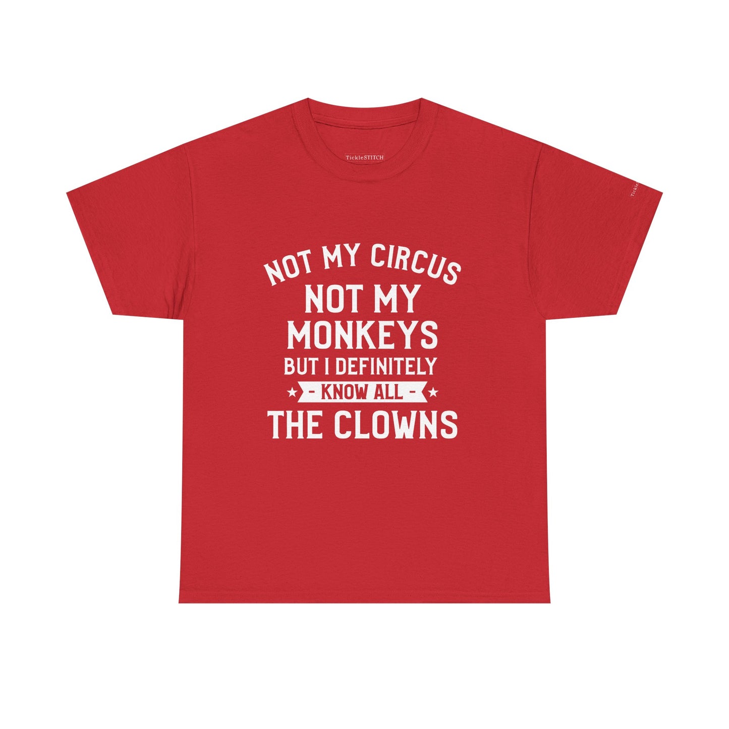 Not My Circus Not My Monkeys Know All The Clowns Funny T-Shirt