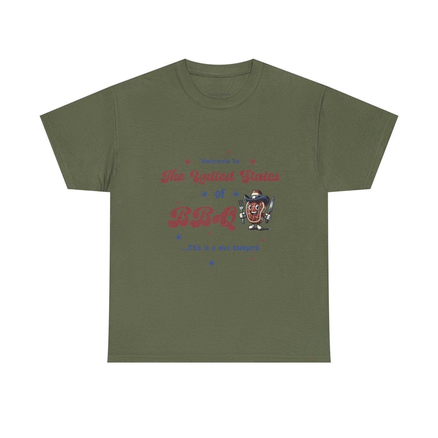 Patriotic USA BBQ Shirt - American Grilling Tee for Independence Day