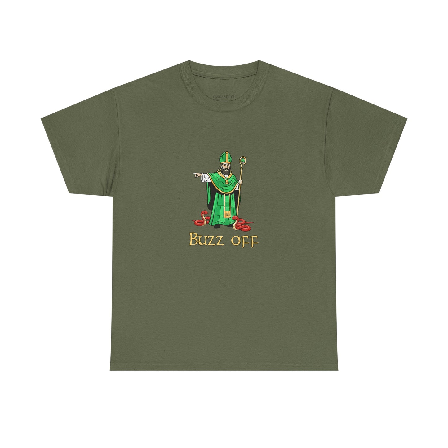 St. Patrick Snake Banisher Hand-Drawn Sketch St. Patrick's Day T-Shirt