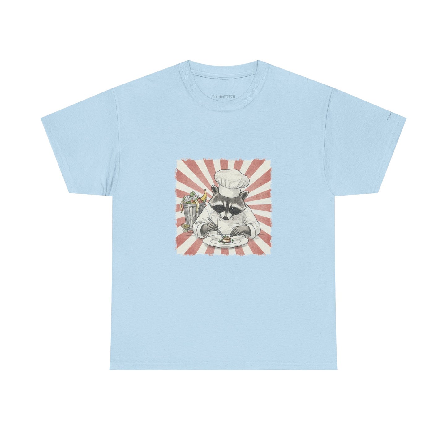 Master Chef Raccoon Art. Trash Panda Gourmet. Vintage Sunburst T-Shirt