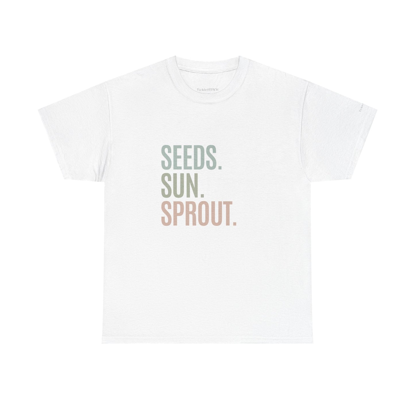 Seeds. Sun. Sprout. Plant Lover Green Thumb Gardening Zen T-Shirt