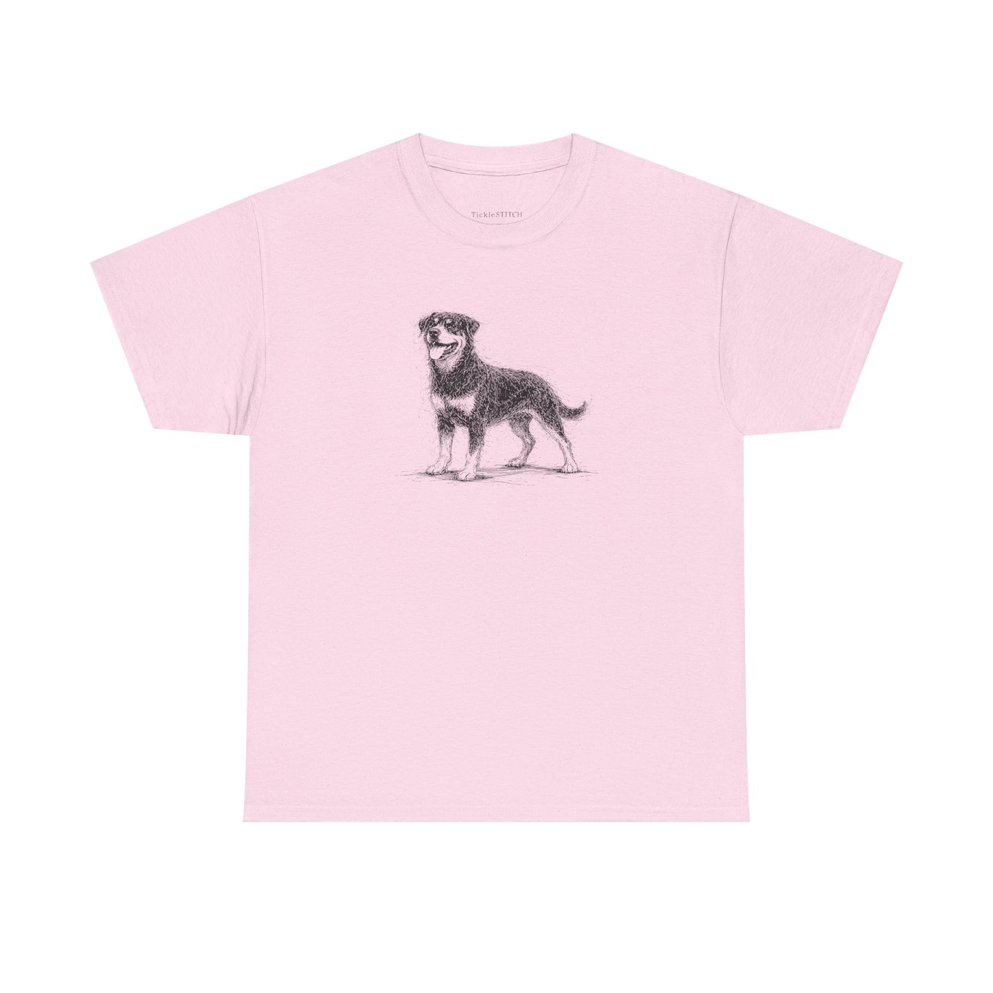 Rottweiler Sketch Art Tee. Loyal Guardian Dog Breed Apparel.