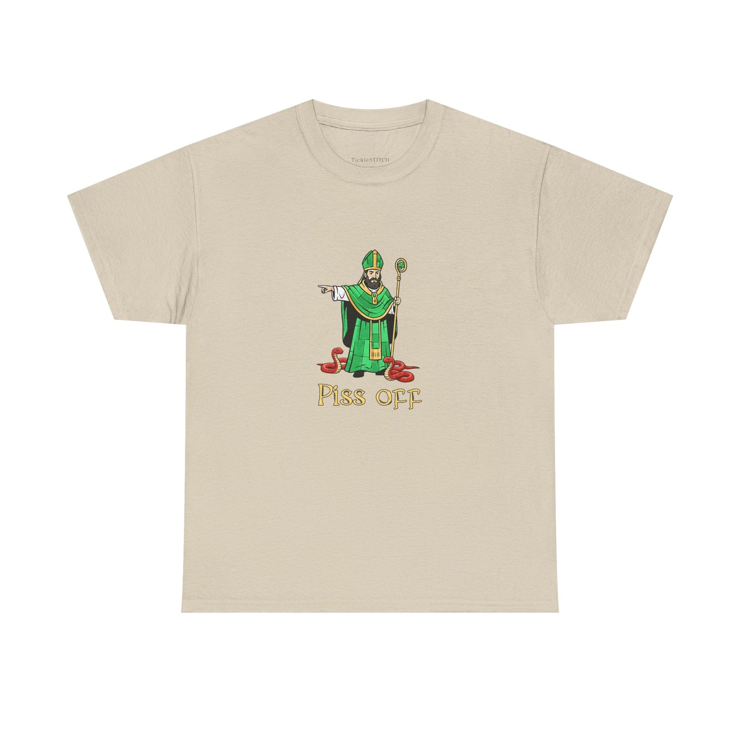 St. Patrick's Day Kicking Snakes Out Hand-Drawn Parody Graphic Tee