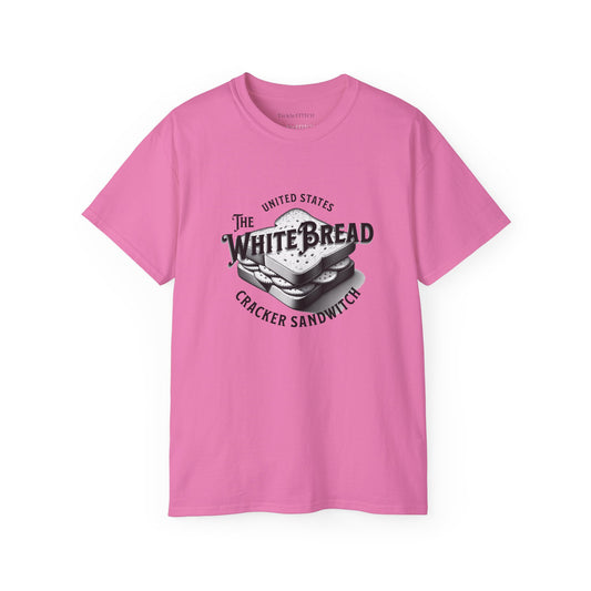 White Bread Cracker Satire Tee – Self-Aware Witty Comical Garment
