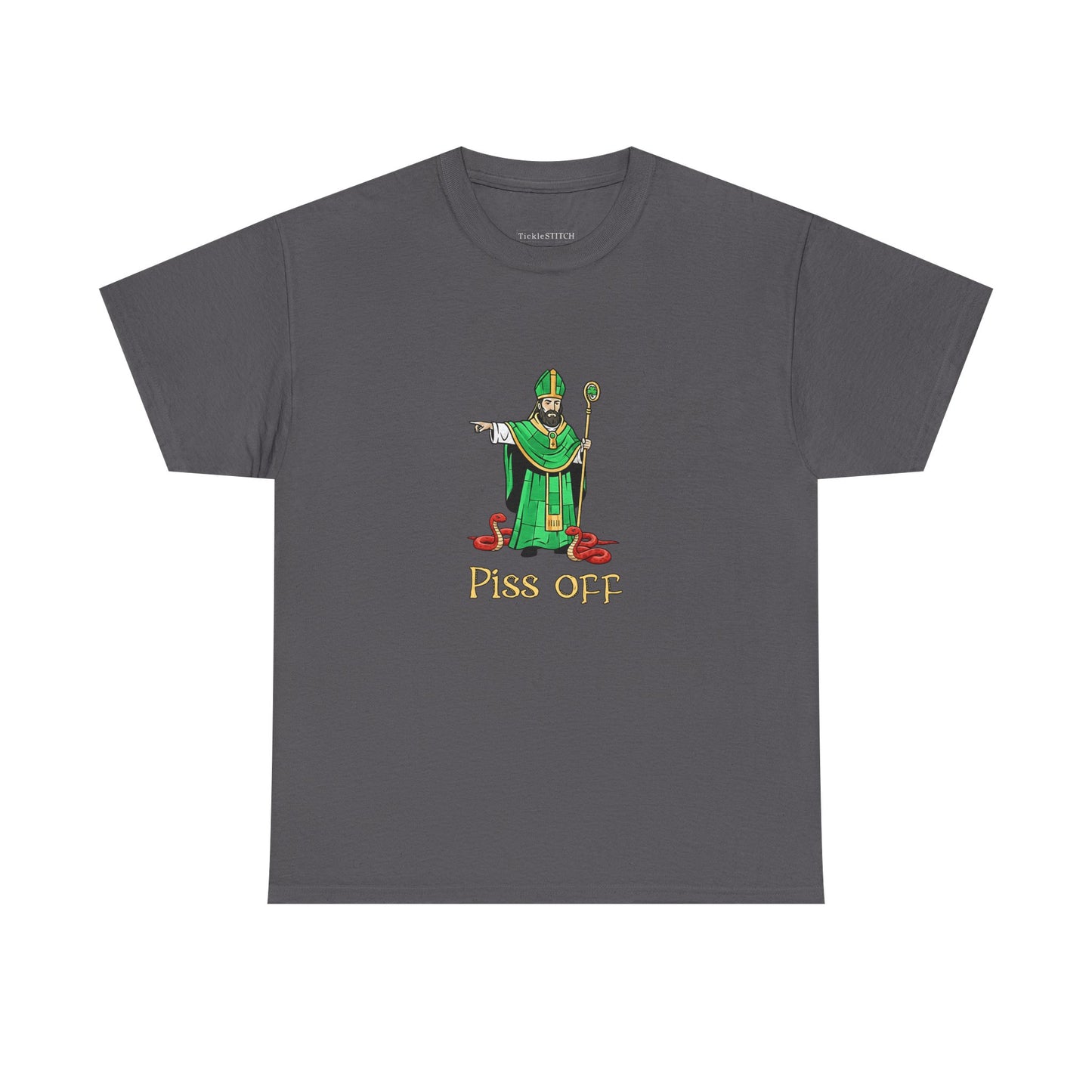 St. Patrick's Day Kicking Snakes Out Hand-Drawn Parody Graphic Tee