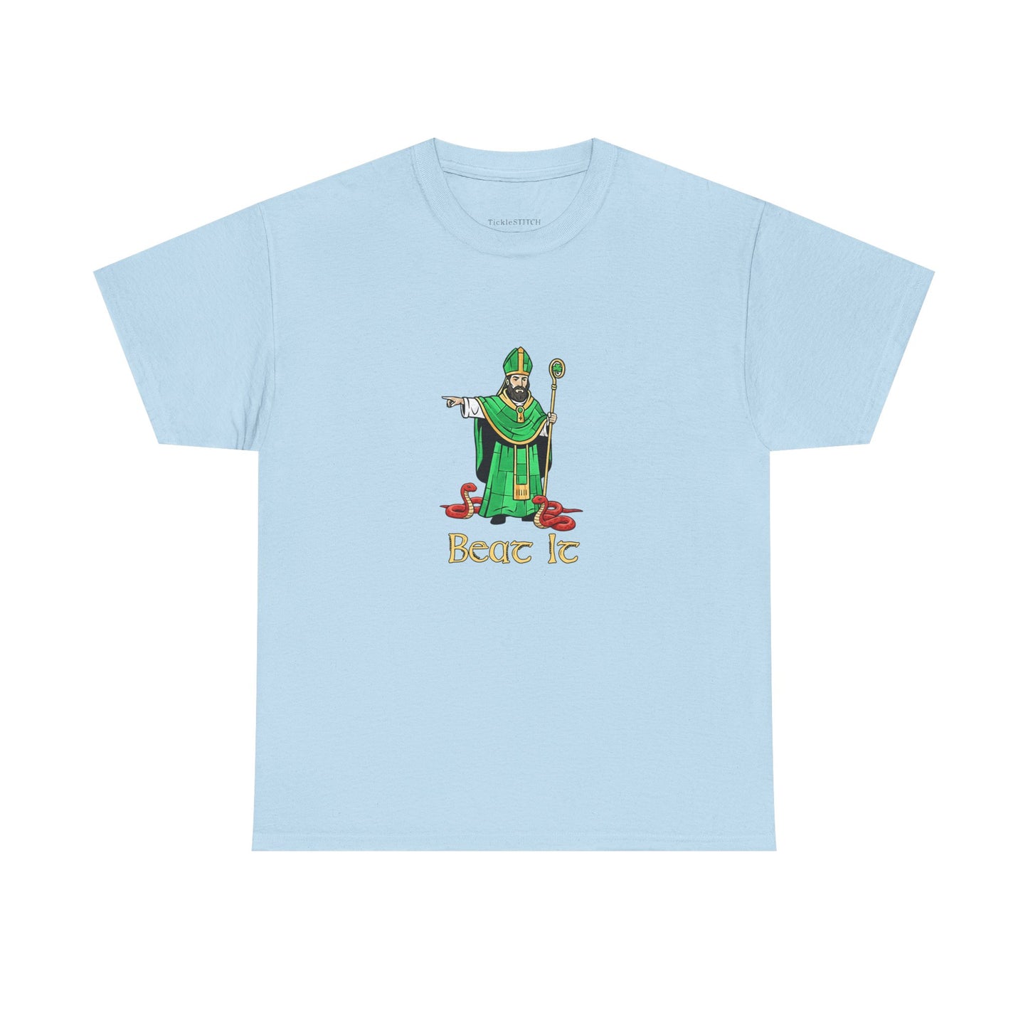 St. Patrick Snake Banisher Hand-Drawn Colored Pencil Irish Tee