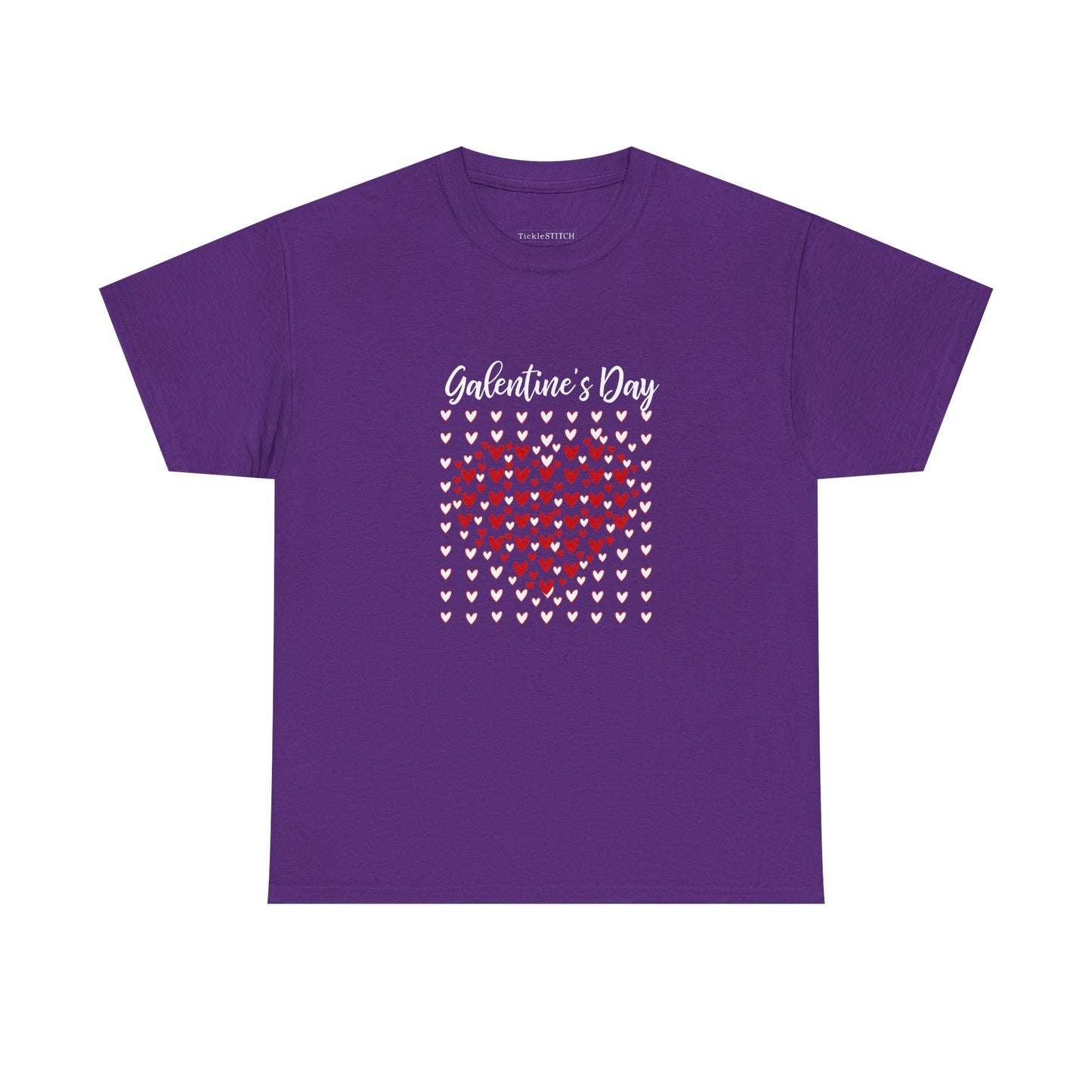 Galentine's Day Heart Mosaic Sketchy Red White Love Pattern Tee