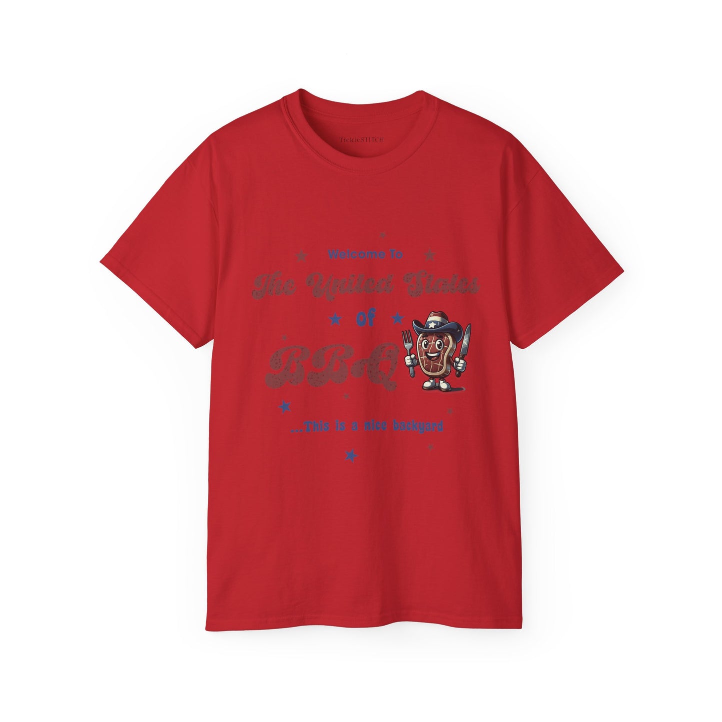 United States of BBQ Cotton Unisex Funny T-Shirt